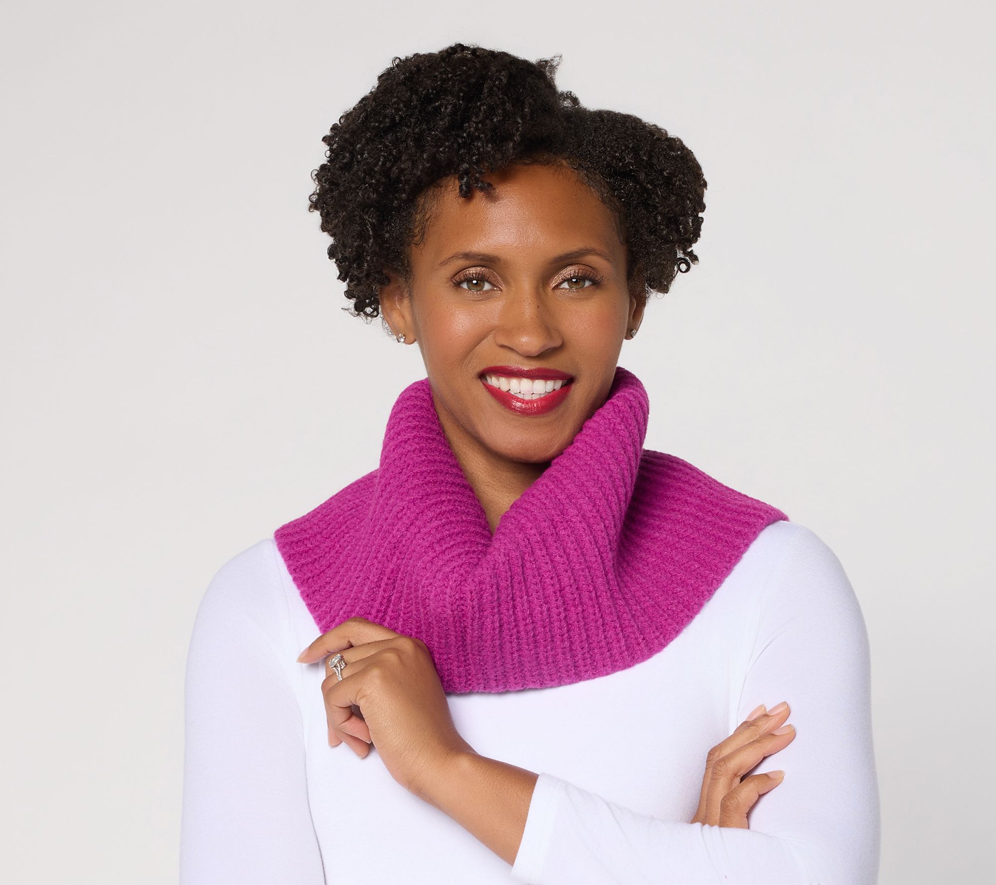 Susan Graver Knit Cowl Neck Scarf