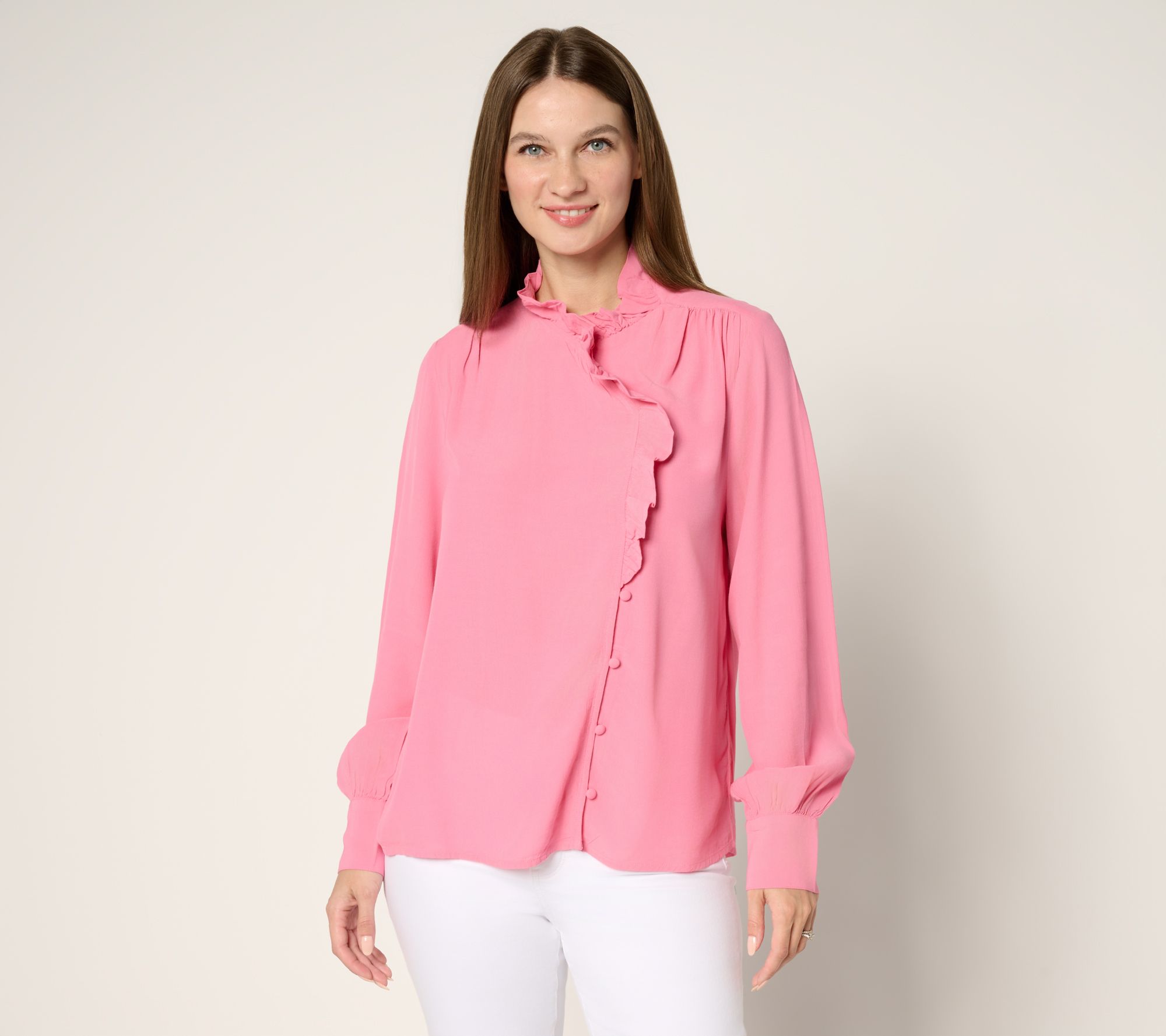 "As Is" Me by Jennie Garth Bianca Ruffle Blouse