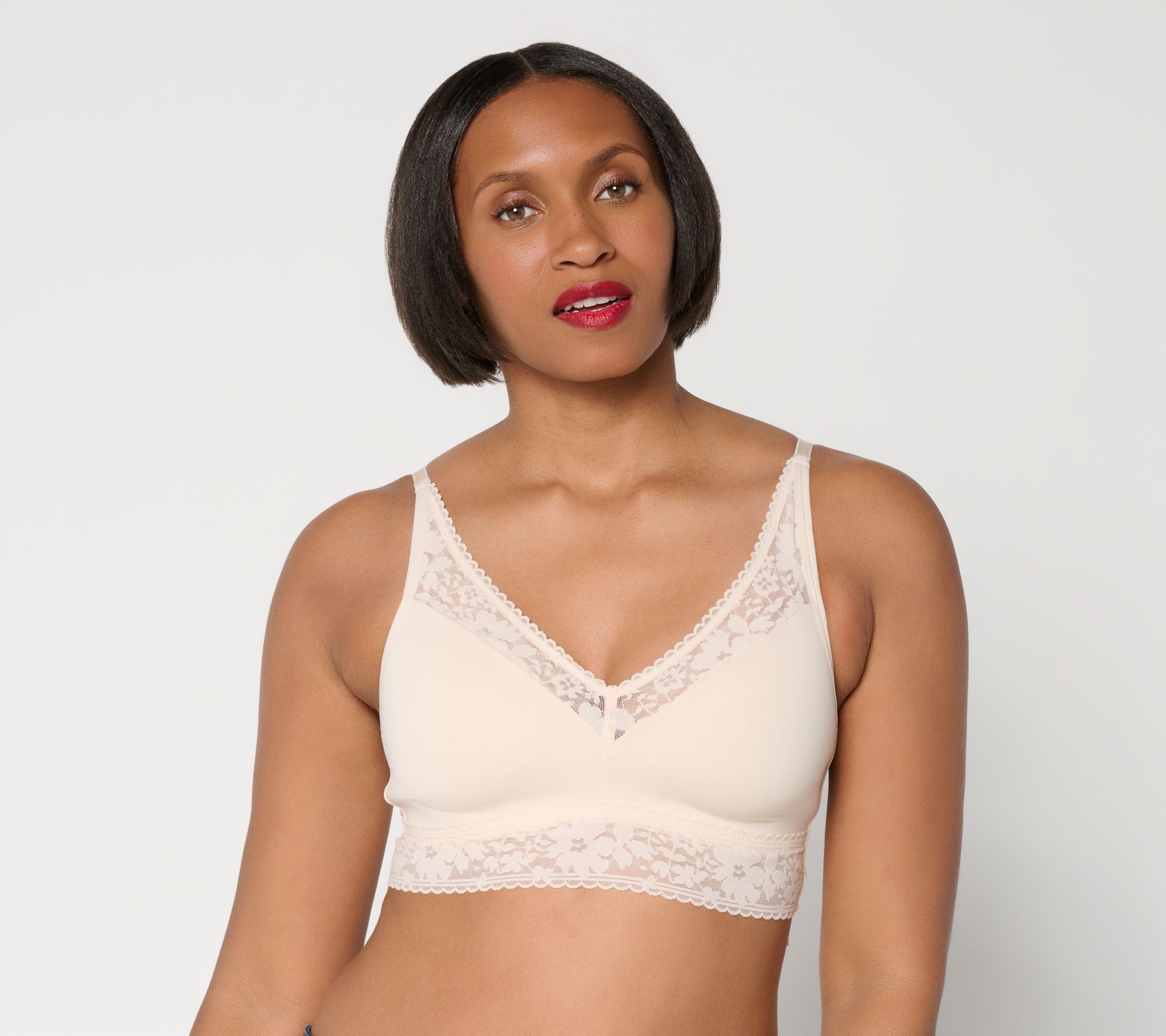 Anybody Intimates Soft Support Lace Bra with Molded Cups