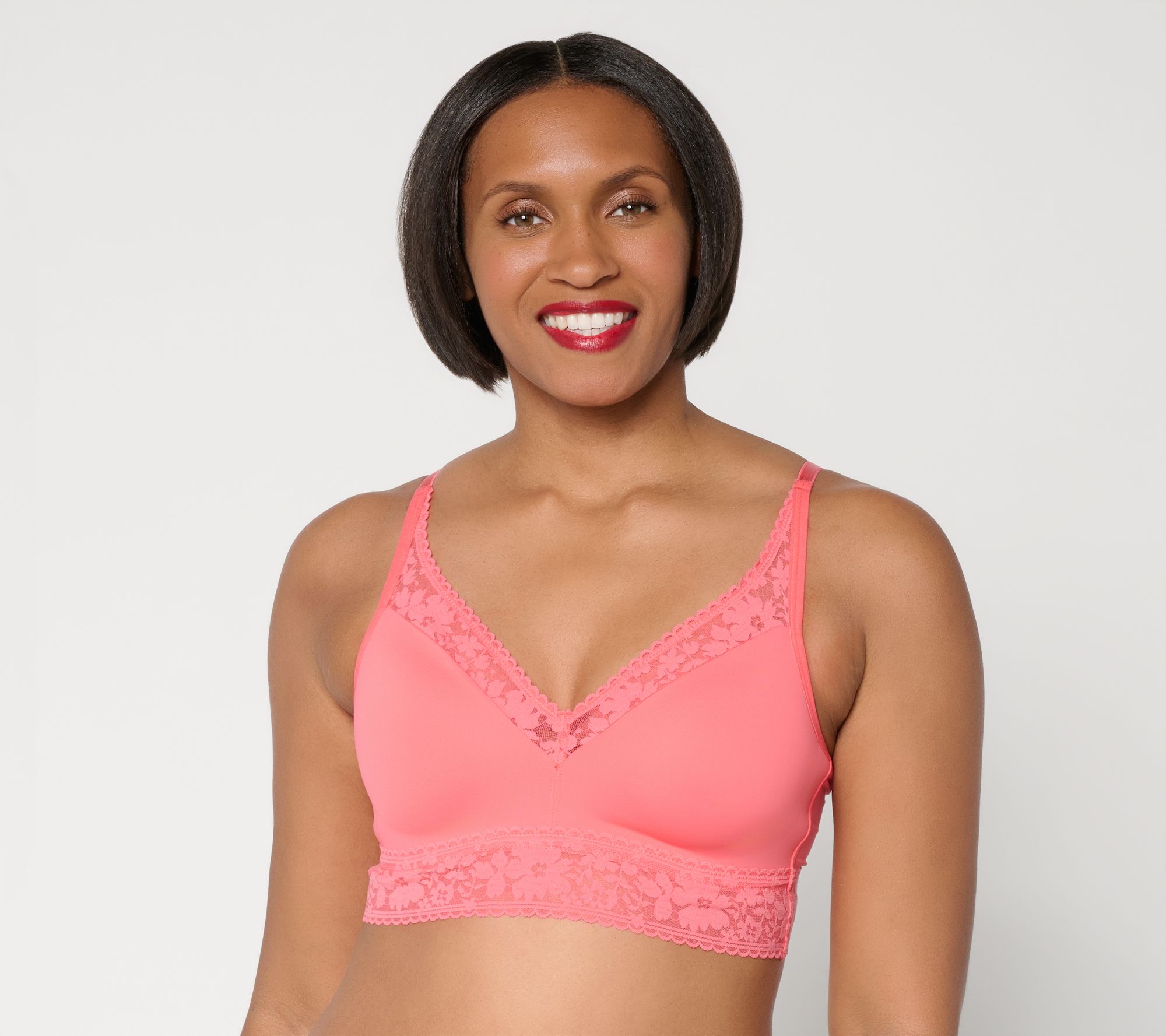 Anybody Intimates Soft Support Lace Bra with Molded Cups