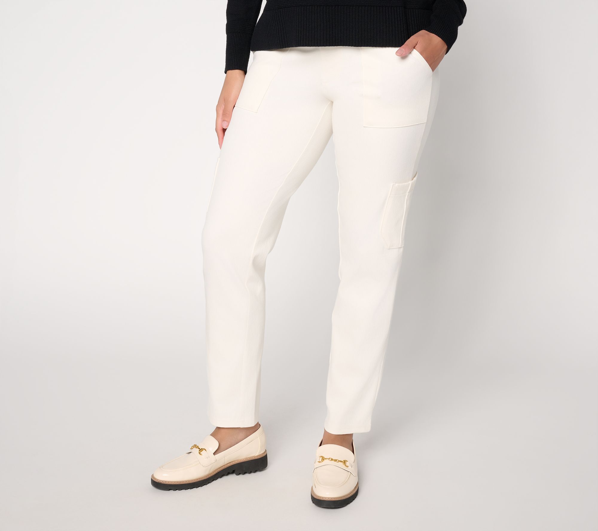 Women with Control Regular St. Tropez Twill Straight Leg Ankle Pants