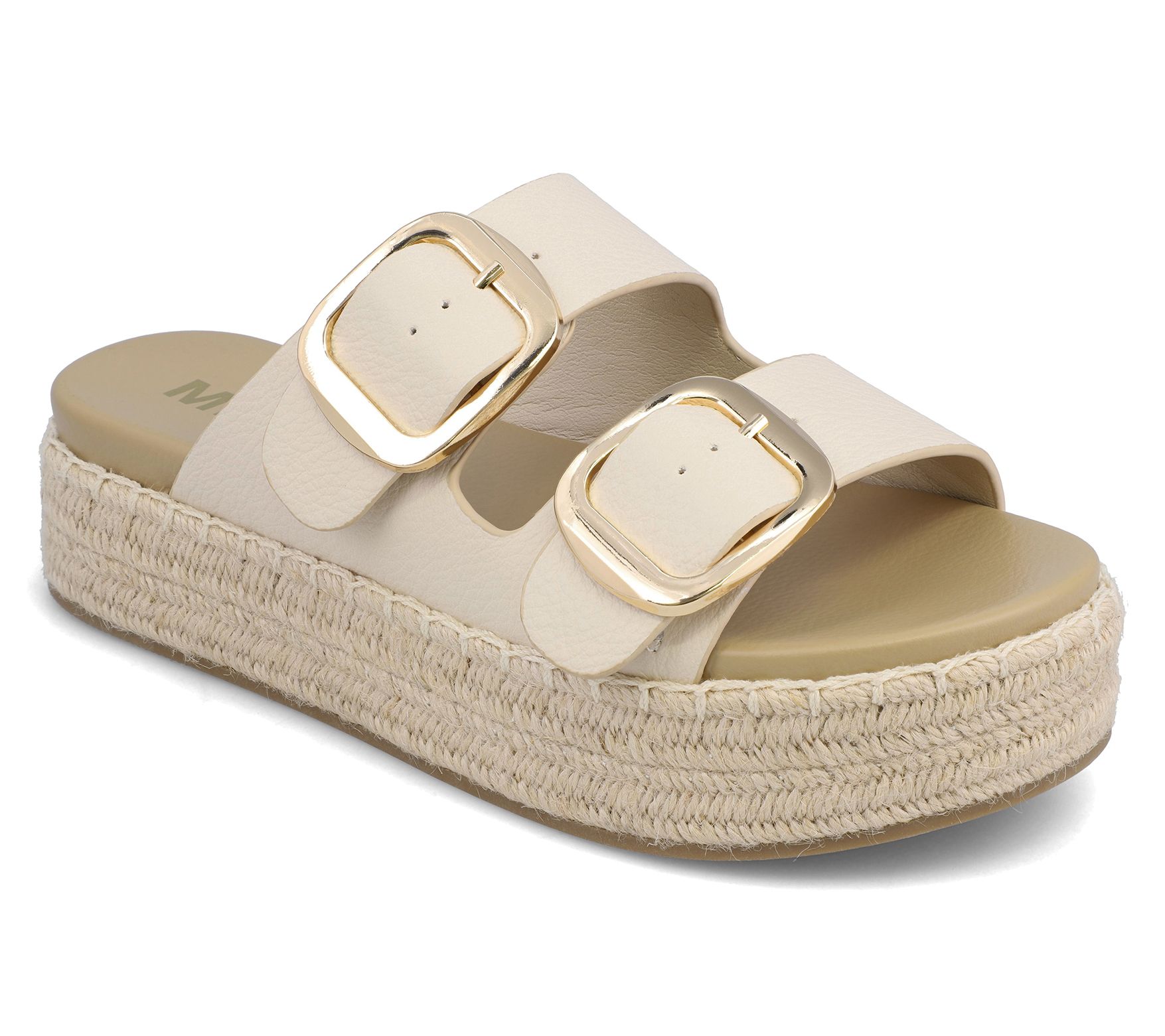 MIA Raffia Slide Platform Sandals - Shai