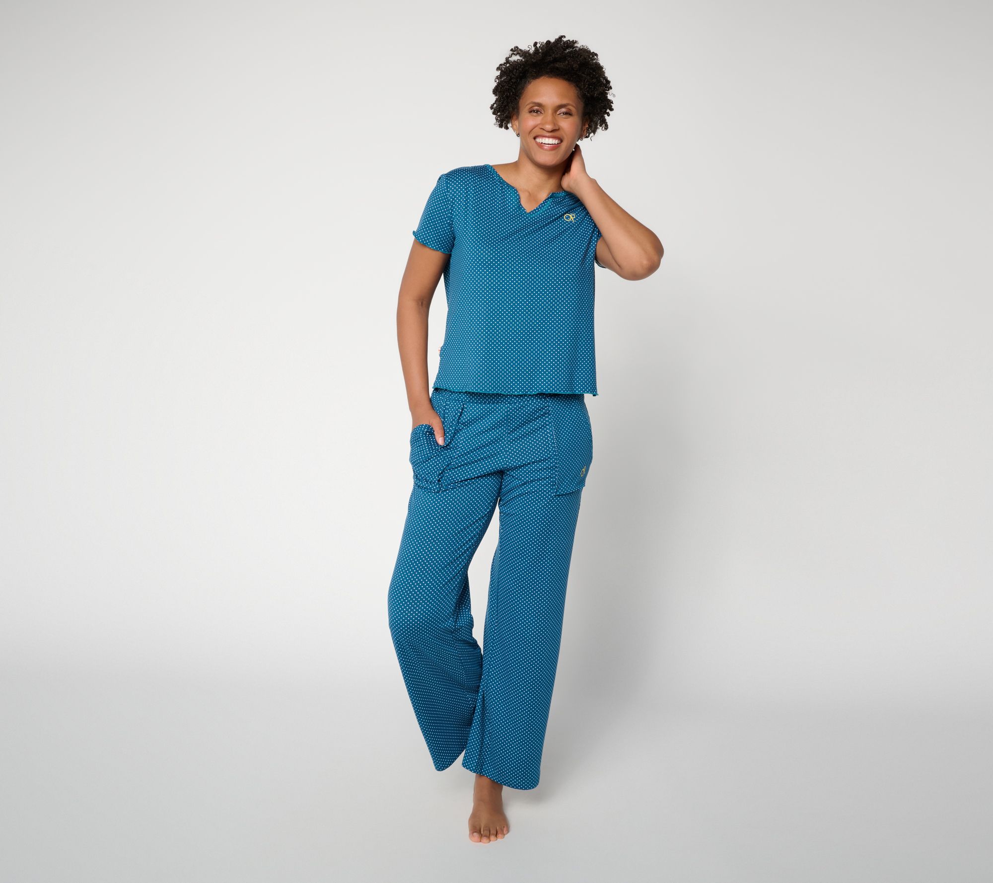 Ocean Pacific Short Sleeve and Pant Lounge Set