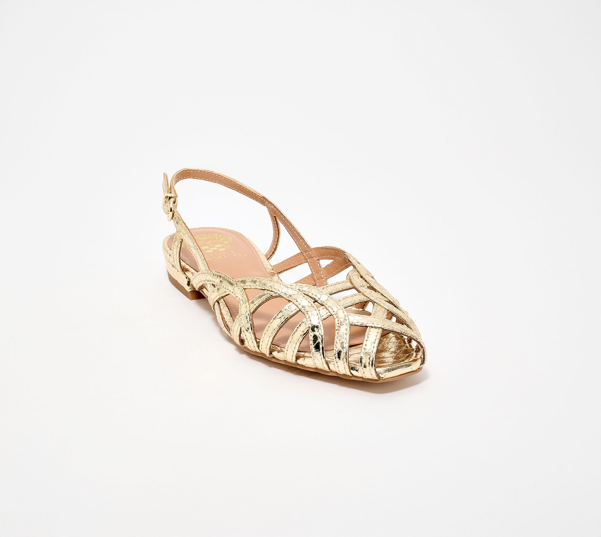 Vince Camuto Leather/Lucite Slingback Flats - Stiorra