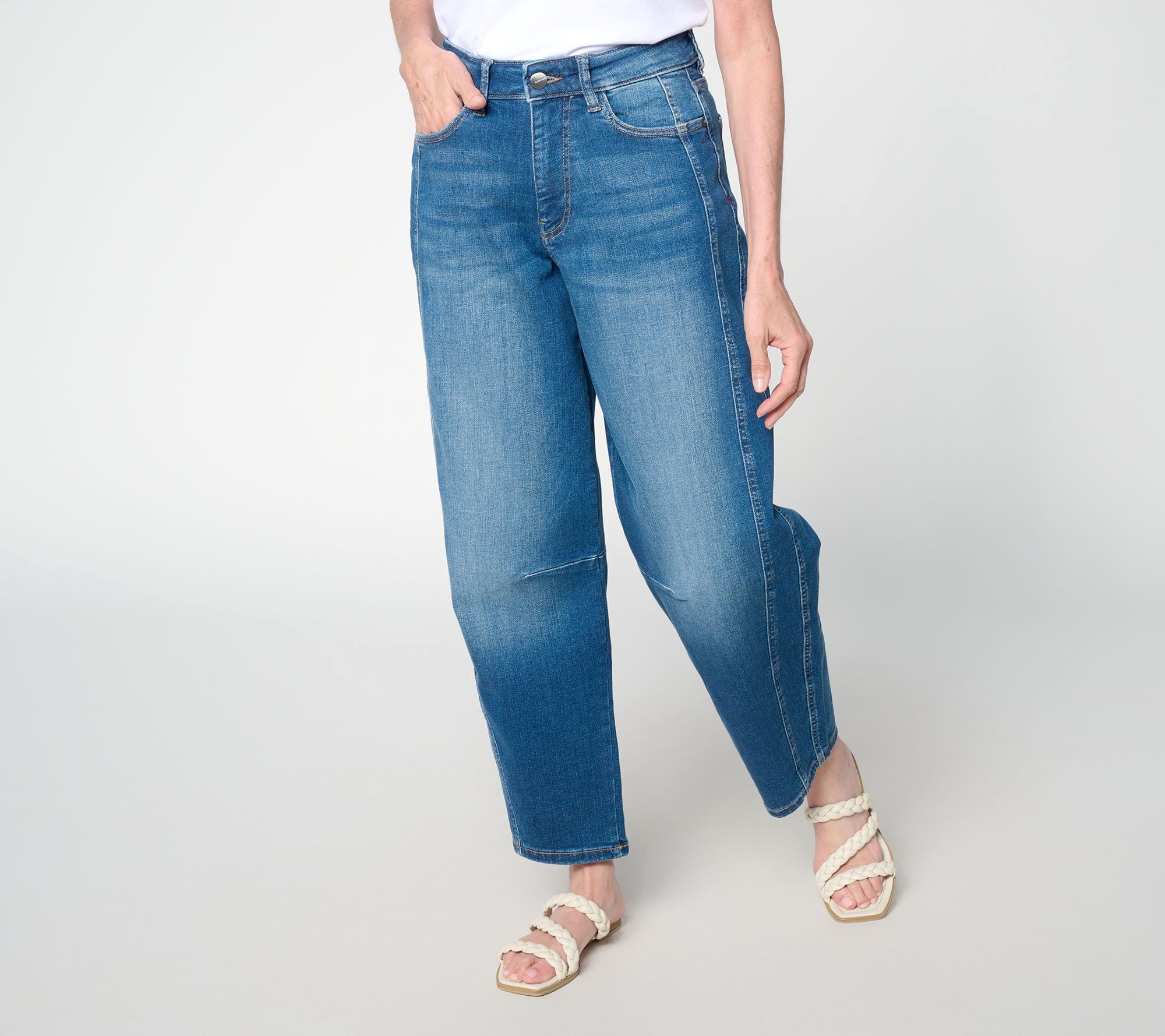 Warp & Weft Regular MYR Stretch Soft Curve Barrel Leg Jeans