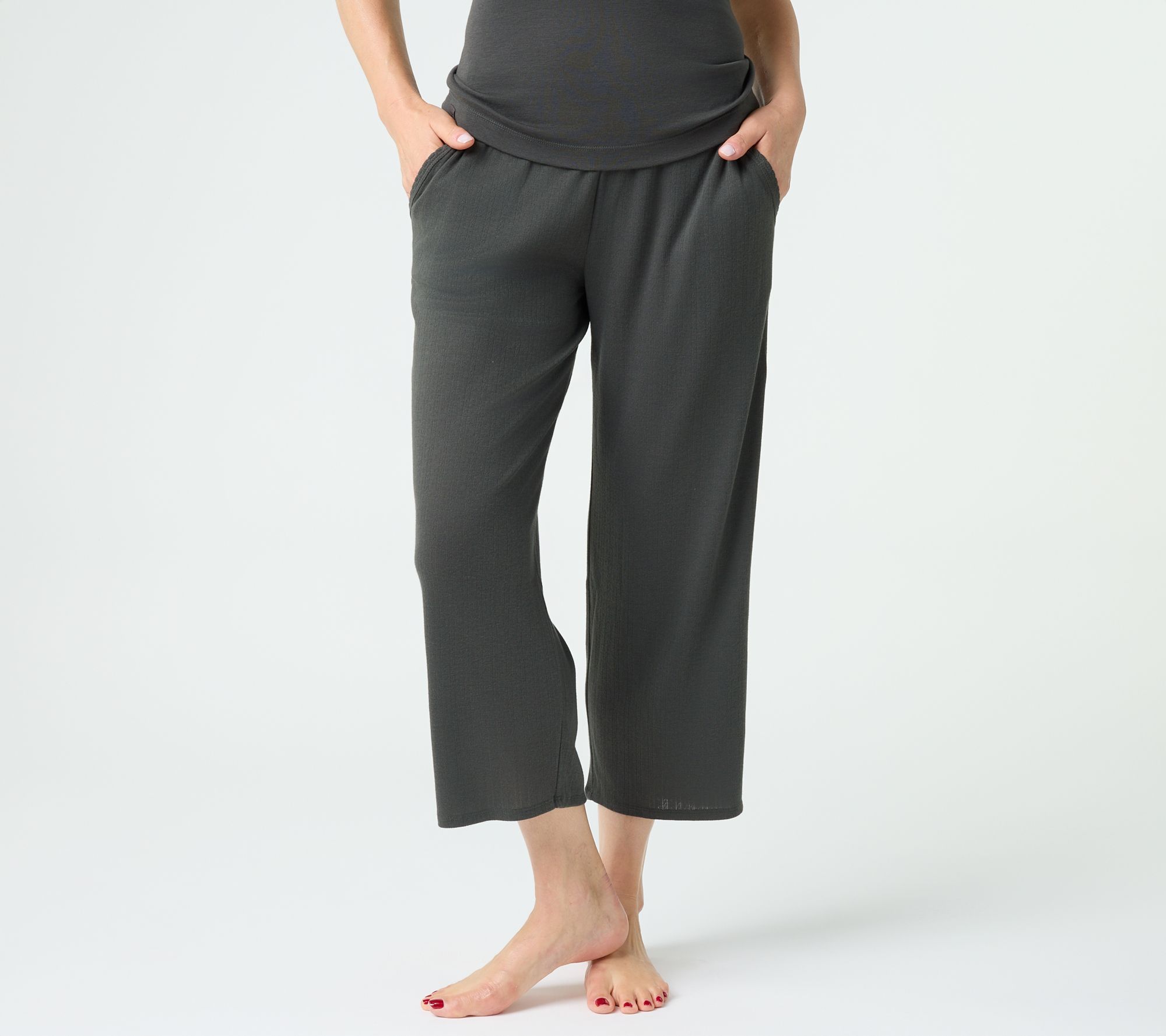 Barefoot Dreams Regular Cropped Pointelle Pant Sleepwear