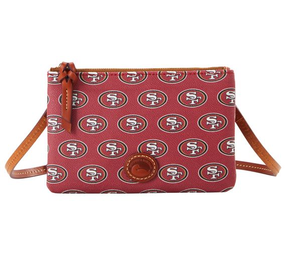 Dooney & Bourke Coated Cotton NFL Top Zip Crossbody | QVC
