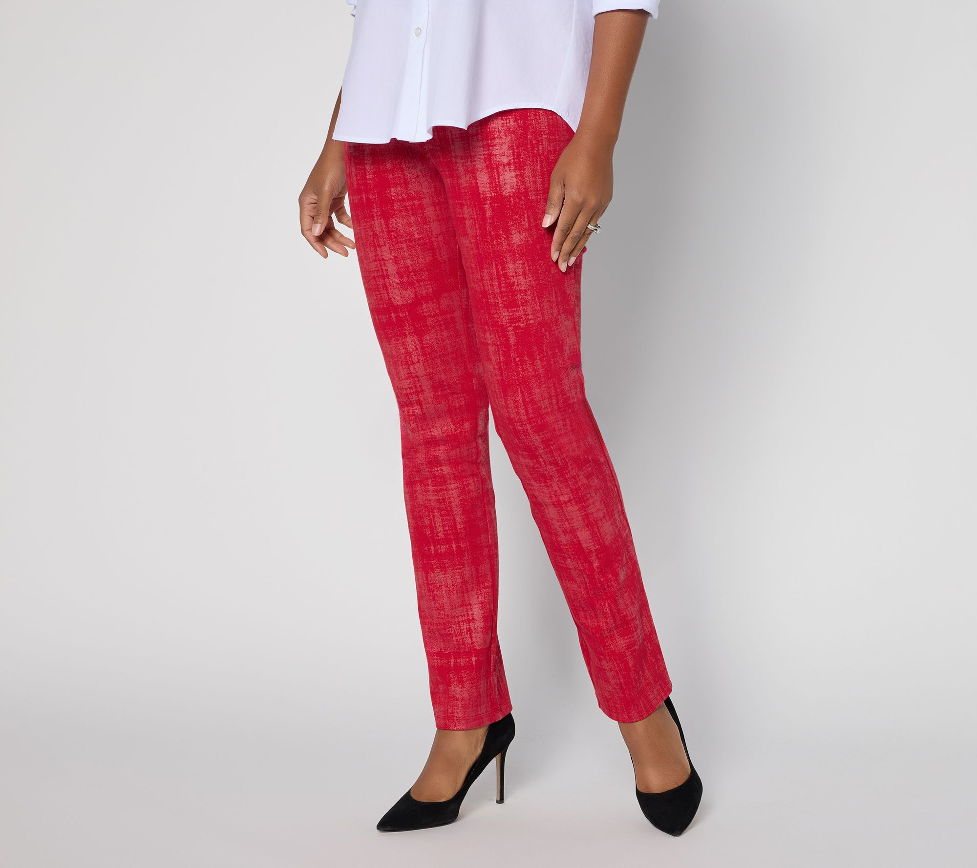 "As Is" Women with Control Regular Prime Stretch Printed Jeans