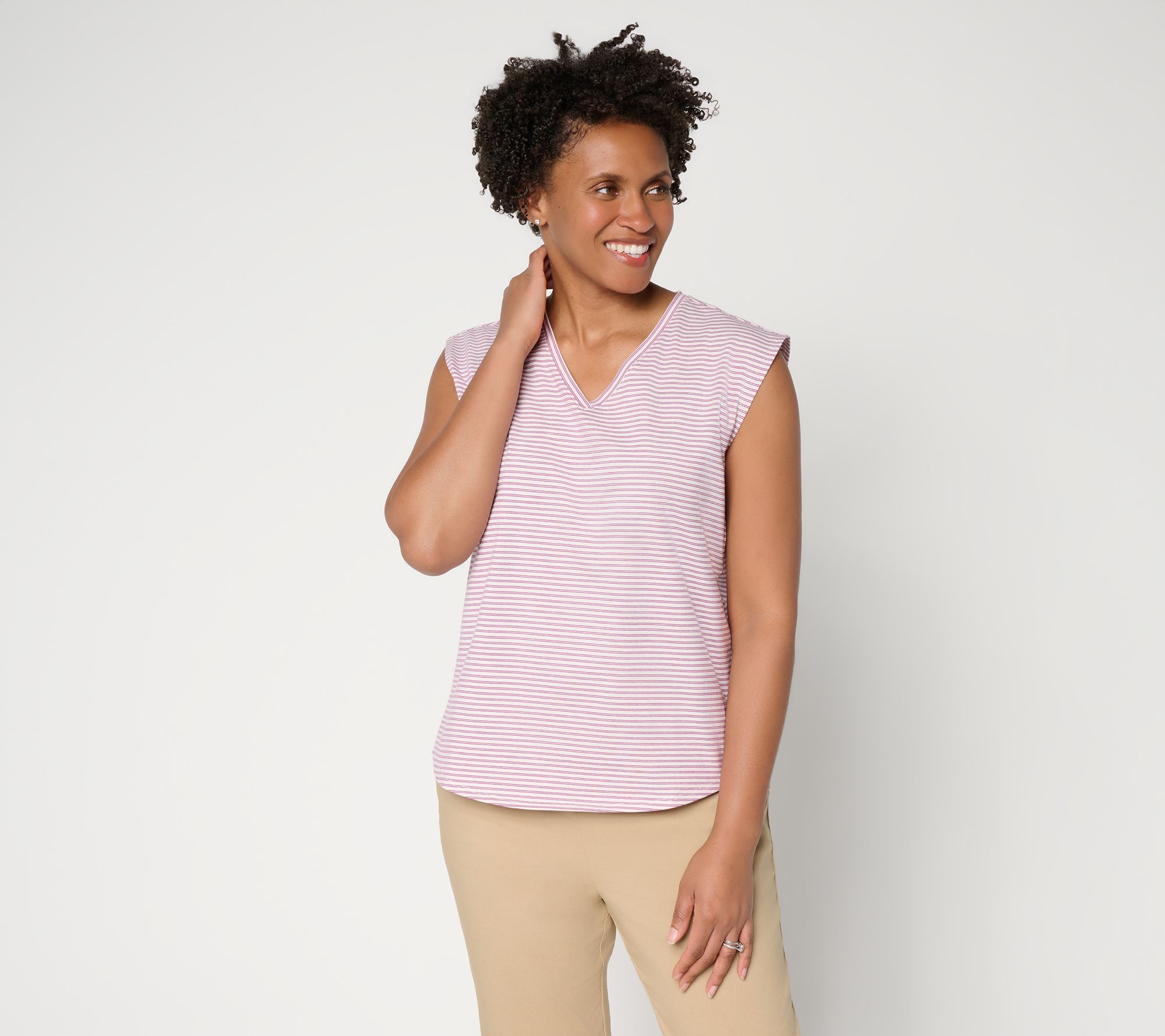 "As Is" by Stacy London Grab & Go V-Neck Tank Top