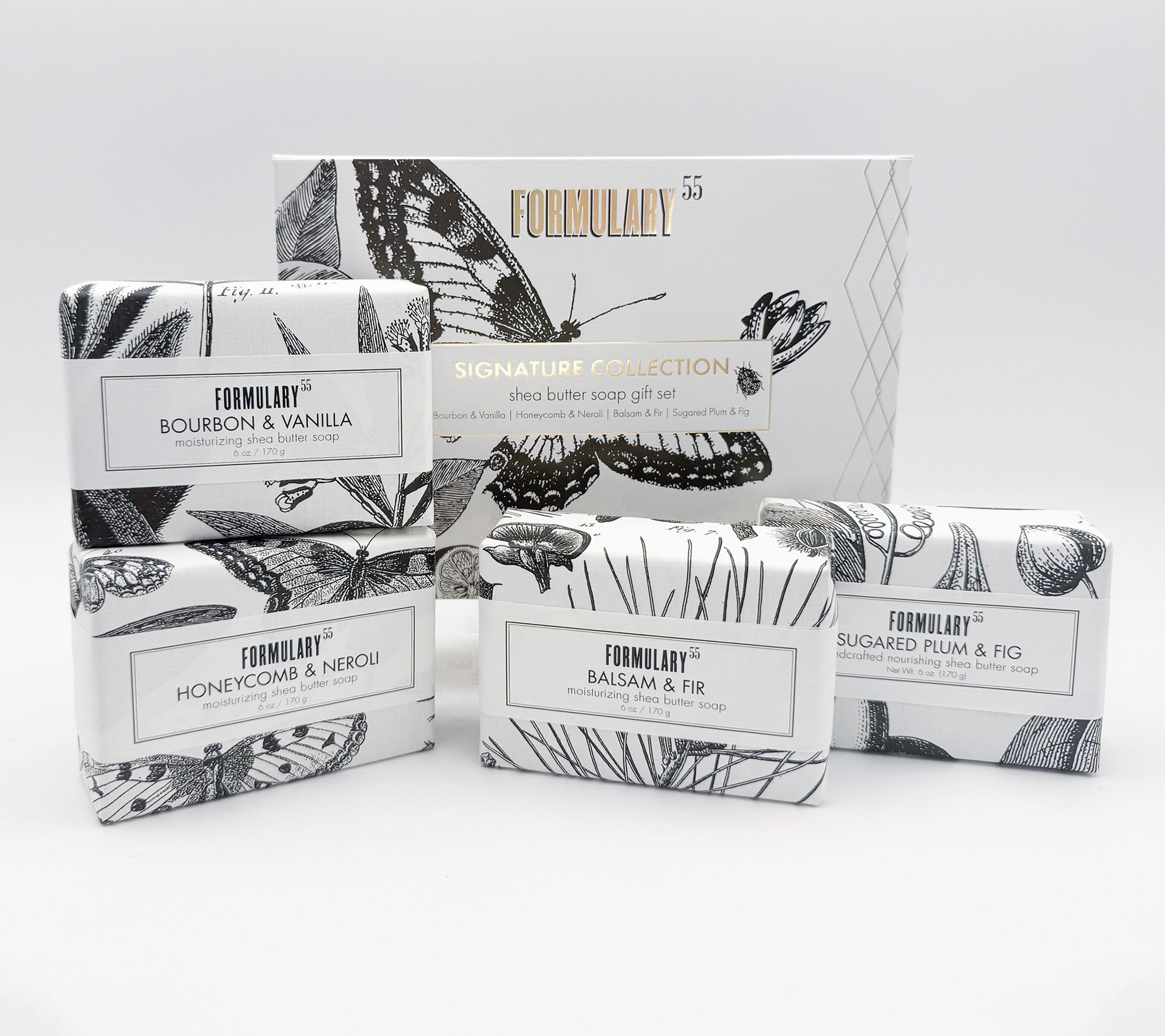 Formulary55 Signature 4pc Shea Butter Bar Soap Gift