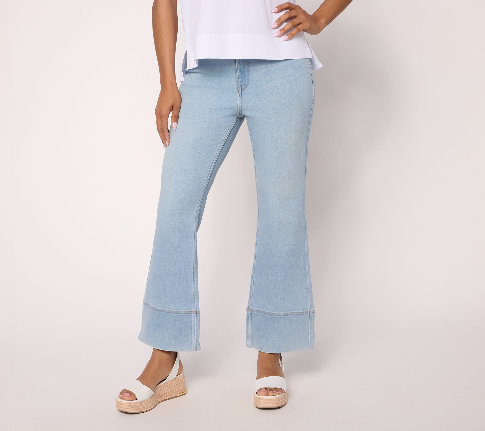 "As Is" Martha Stewart Regular Signature Crop Kick Flare Jeans