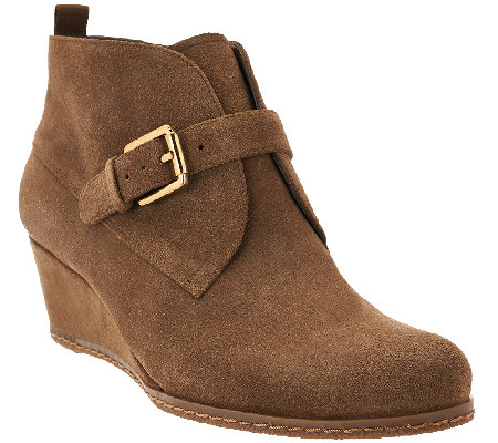 Franco Sarto Suede Wedge Ankle Boots - Amerosa - Page 1 — QVC.com