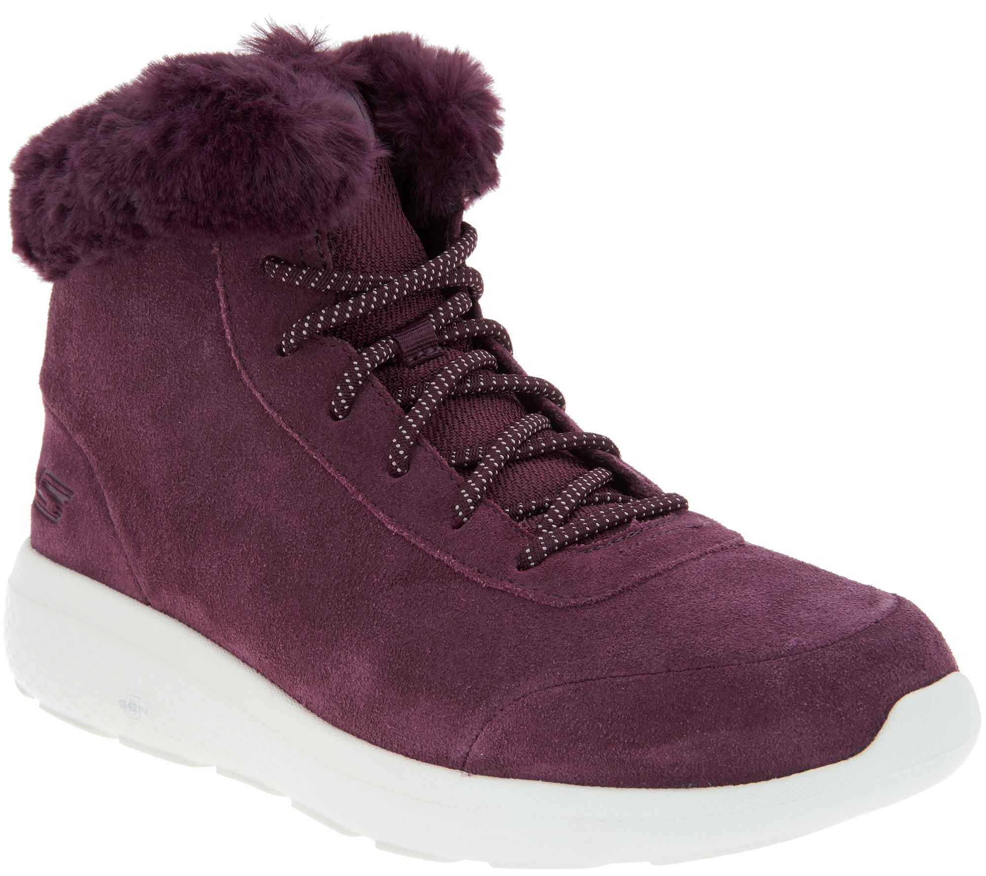 skechers on the go lace up suede boots