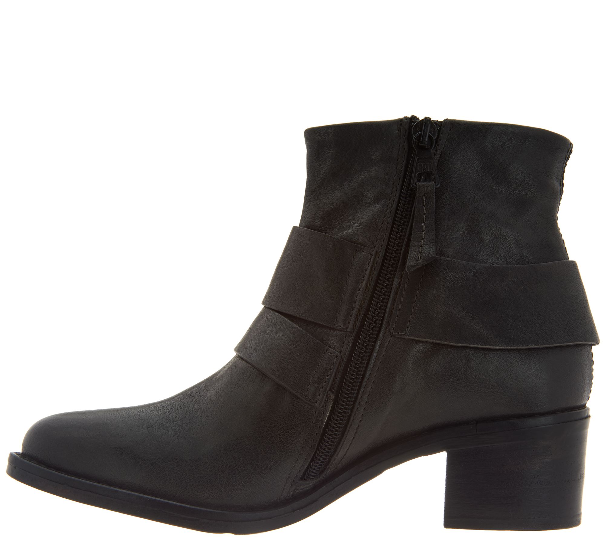 Miz Mooz Leather Ankle Boots w/ Stud Details - Faithful - QVC.com