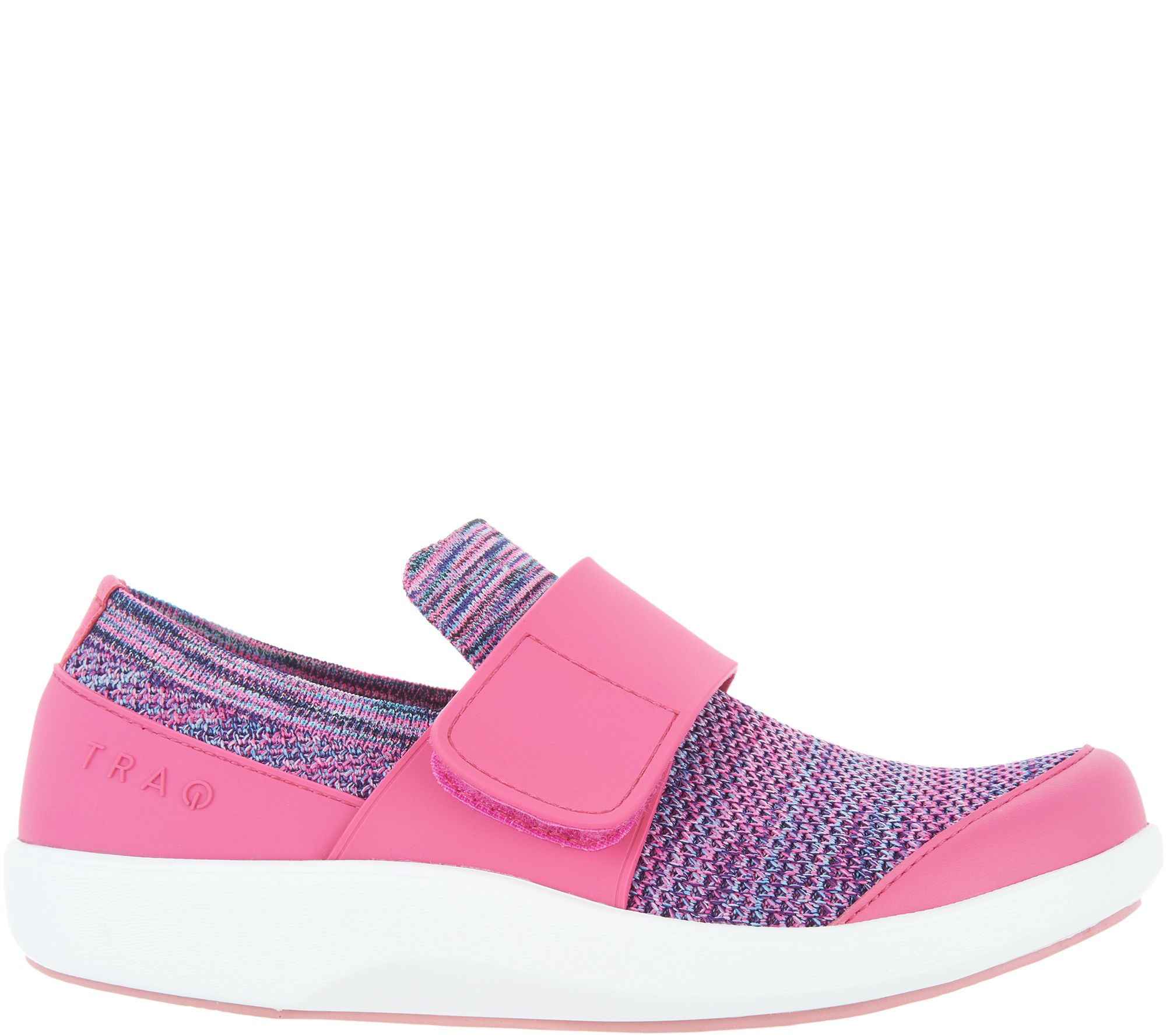 "As Is" TRAQ by Alegria Knit Slip-On Shoes with Cross Strap - Qwik ...