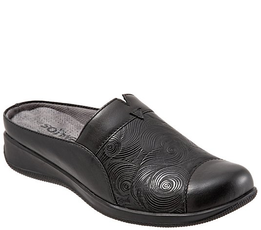 SoftWalk Leather Slip-On Mules - San MarcosWoven