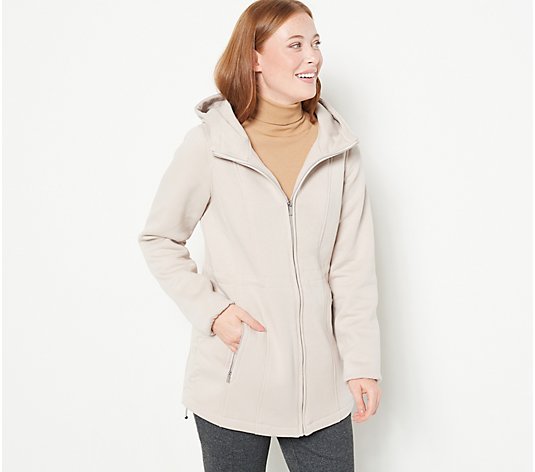 Susan Graver Fashion Fleece Jacket with Hood