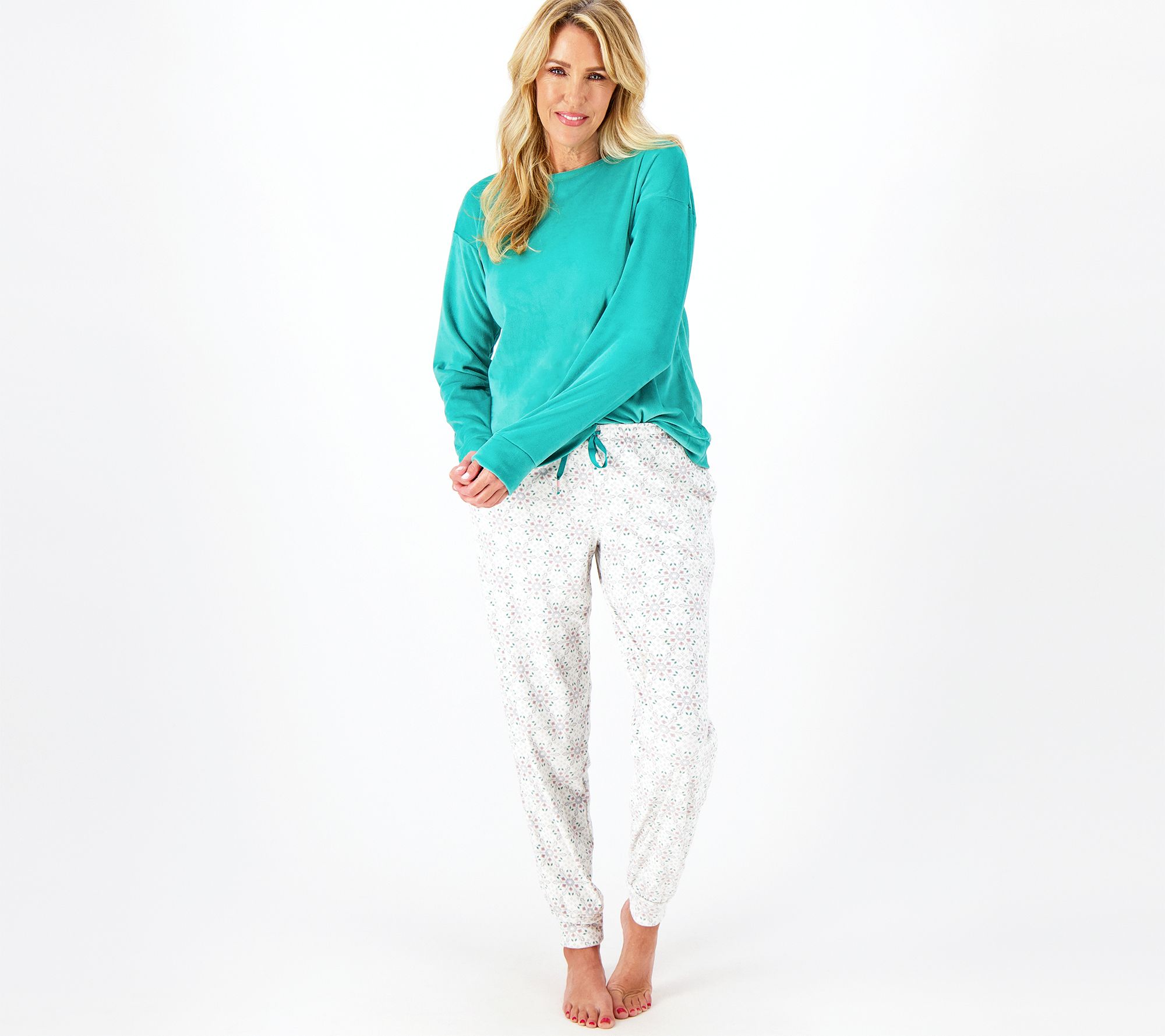 Cuddl Duds Tall Ultra Plush Velvet Fleece Pajama Set