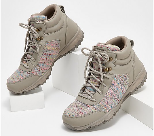 Skechers Seager Knit Lace-Up Water Repellent Hiker Boots - Art Beat