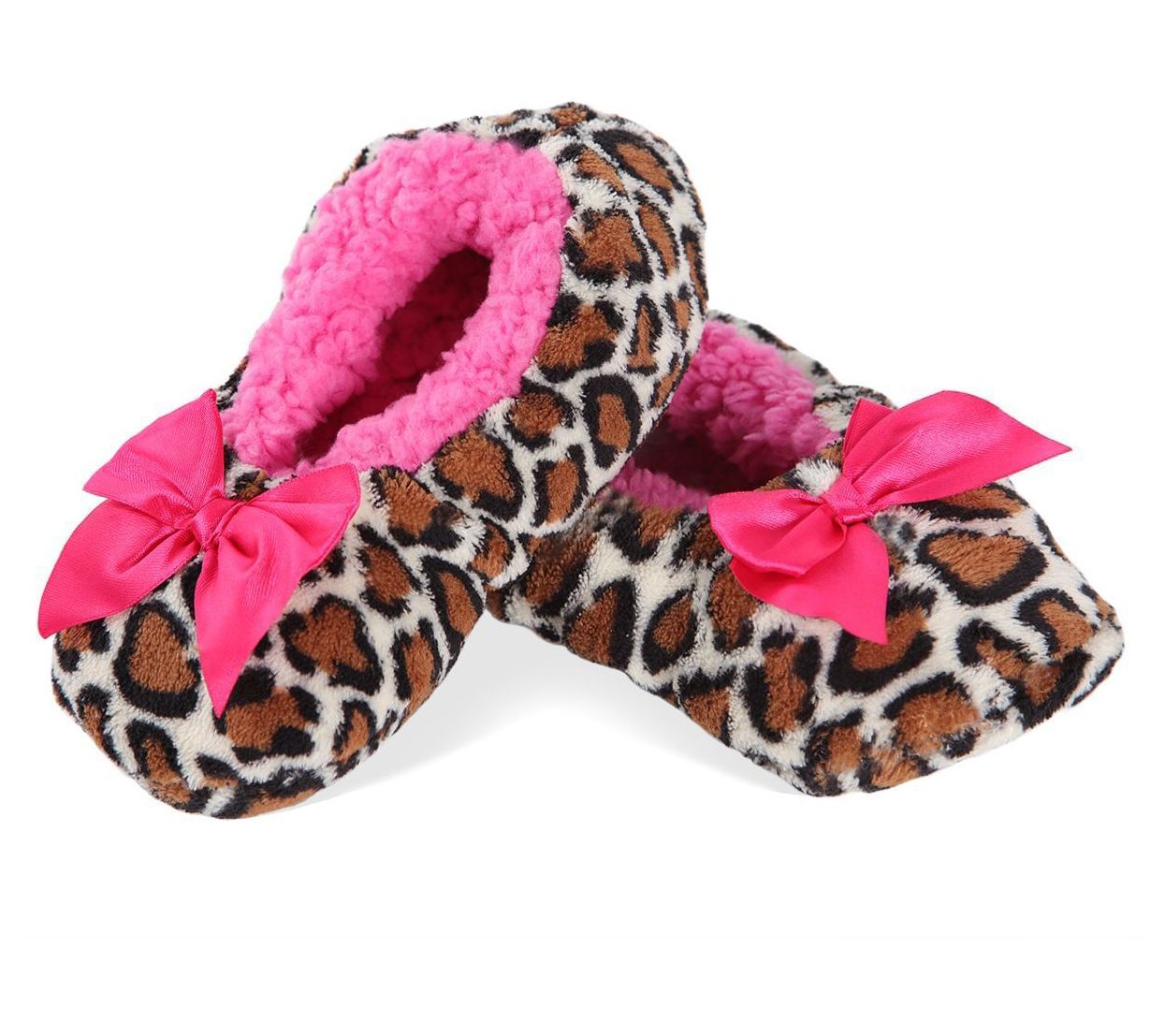 Memoi Spotted Leopard Girls Slippers