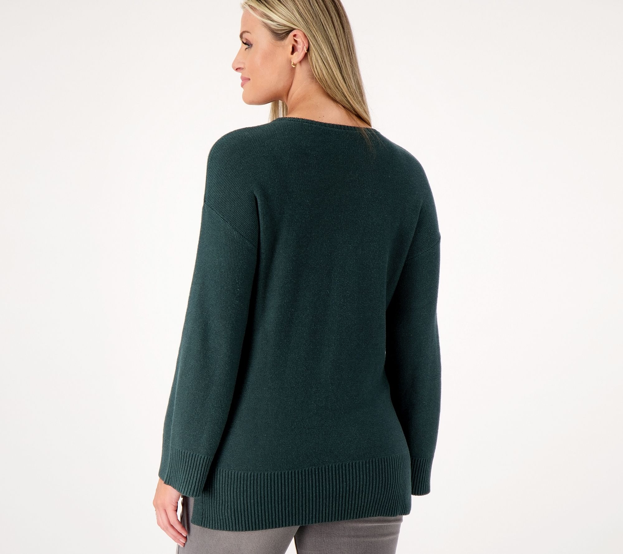 Girl With Curves Petite Sweater Tunic - QVC.com