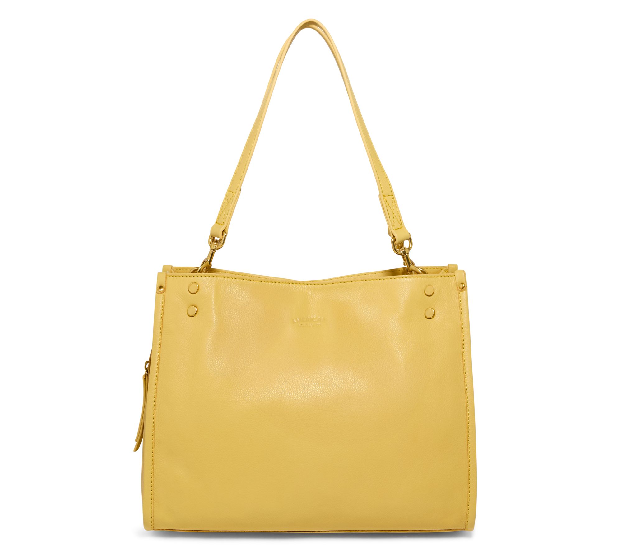 American Leather Co. Lenox Triple Entry Leather Satchel