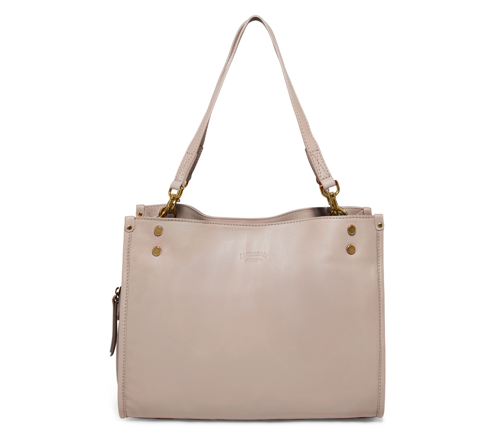 American Leather Co. Lenox Triple Entry Leather Satchel