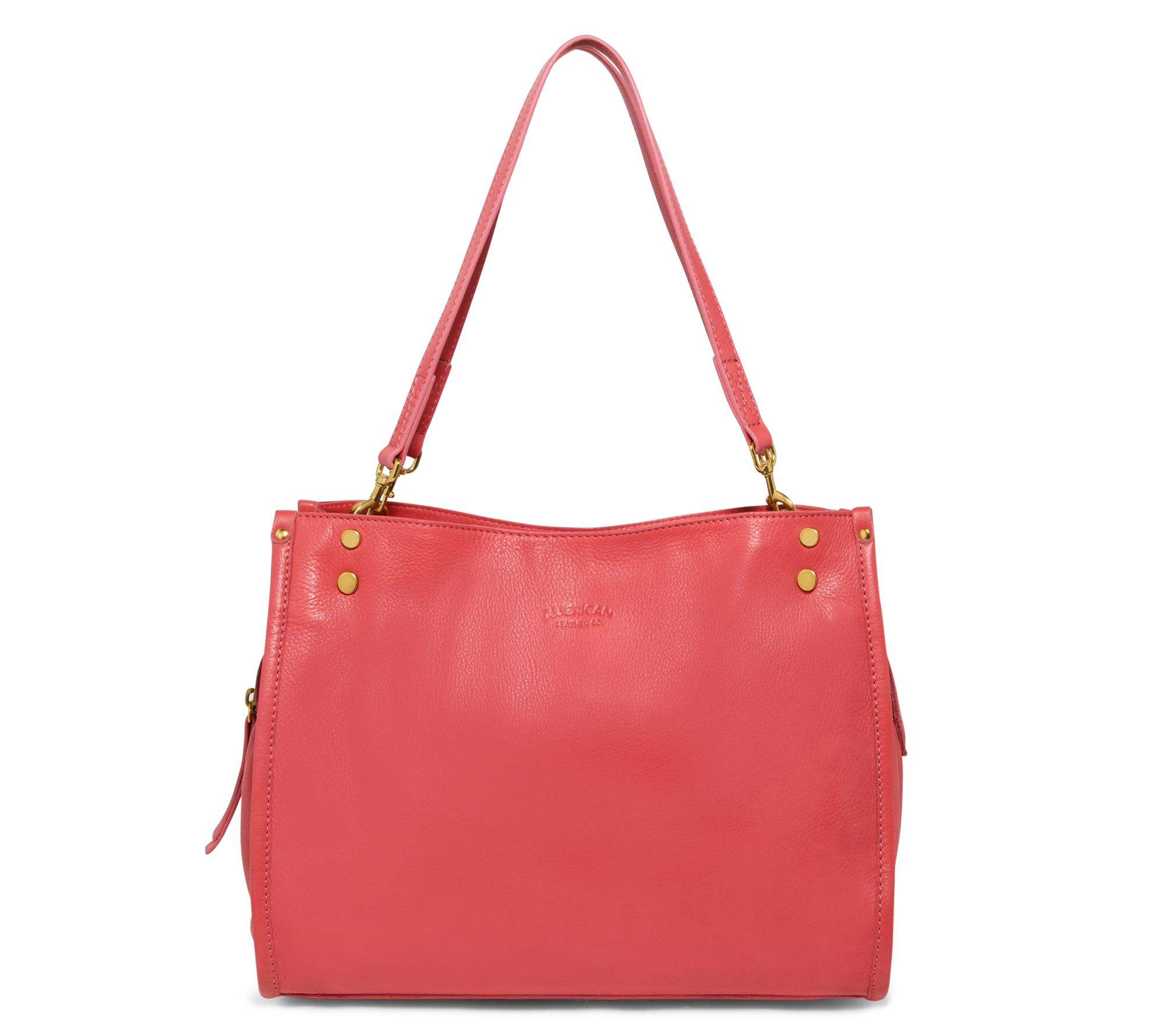 American Leather Co. Lenox Triple Entry Leather Satchel