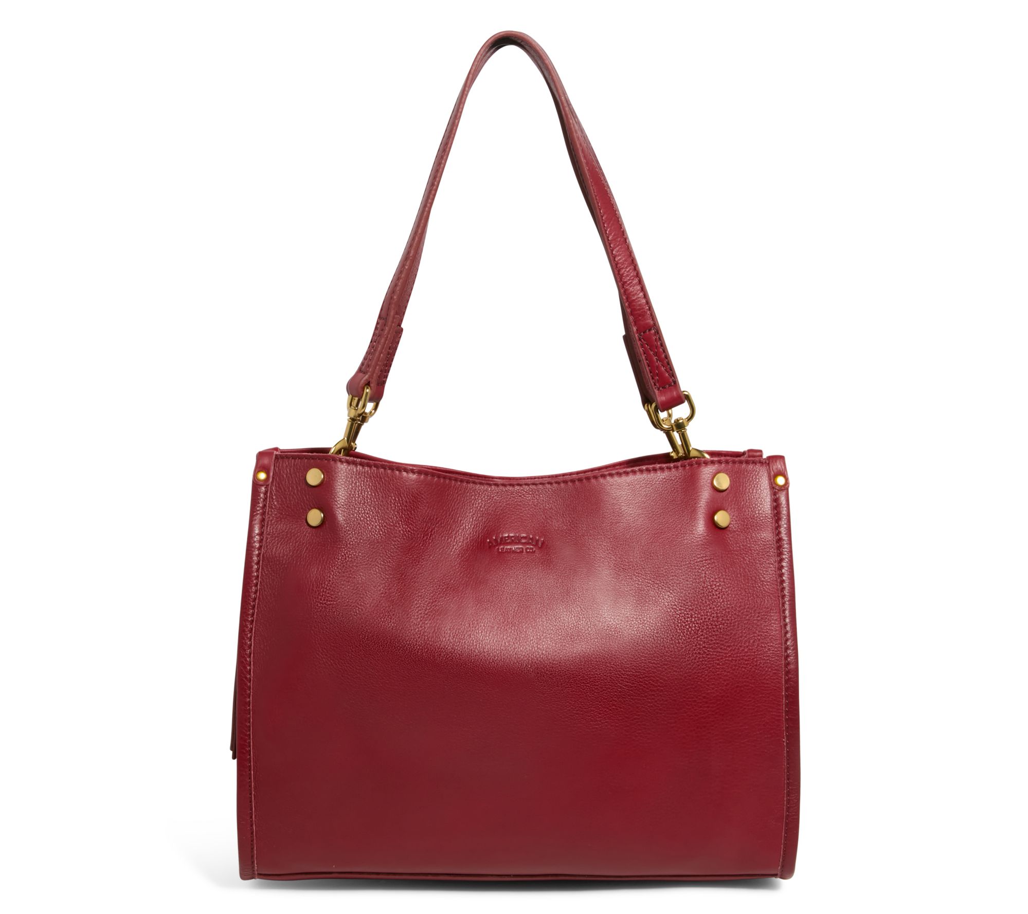 American Leather Co. Lenox Triple Entry Leather Satchel