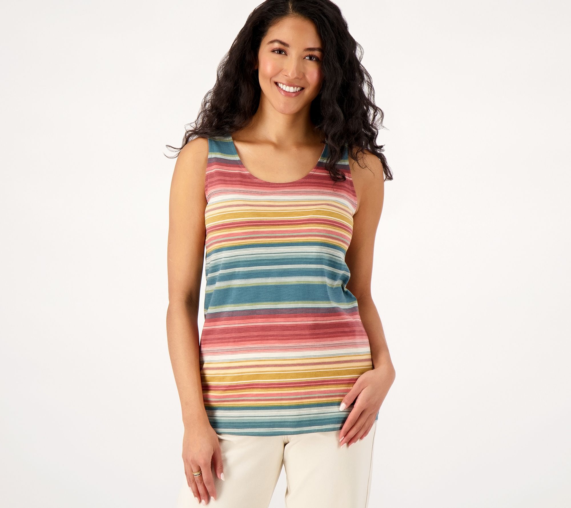 Reflective Rainbow Smoothing Stretch Athletic Tank Top