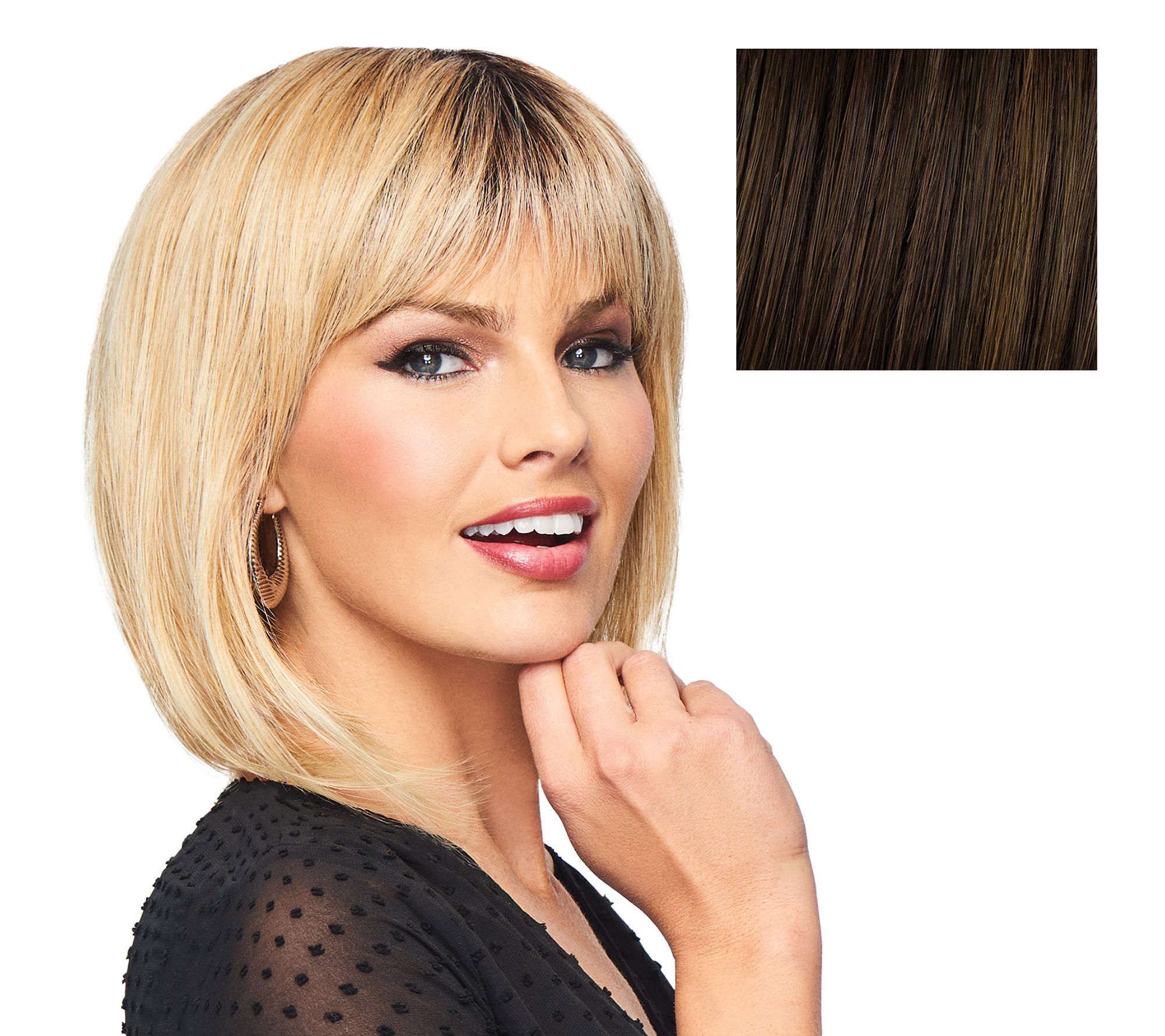 Hairdo Layered with a Bang Mid-Length Styled Wig