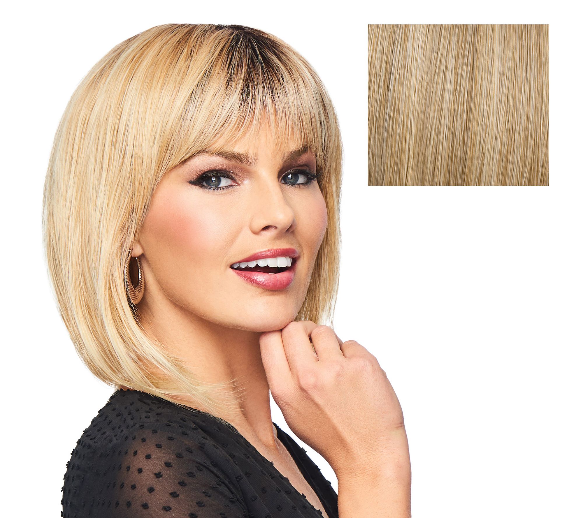 Hairdo Layered with a Bang Mid-Length Styled Wig