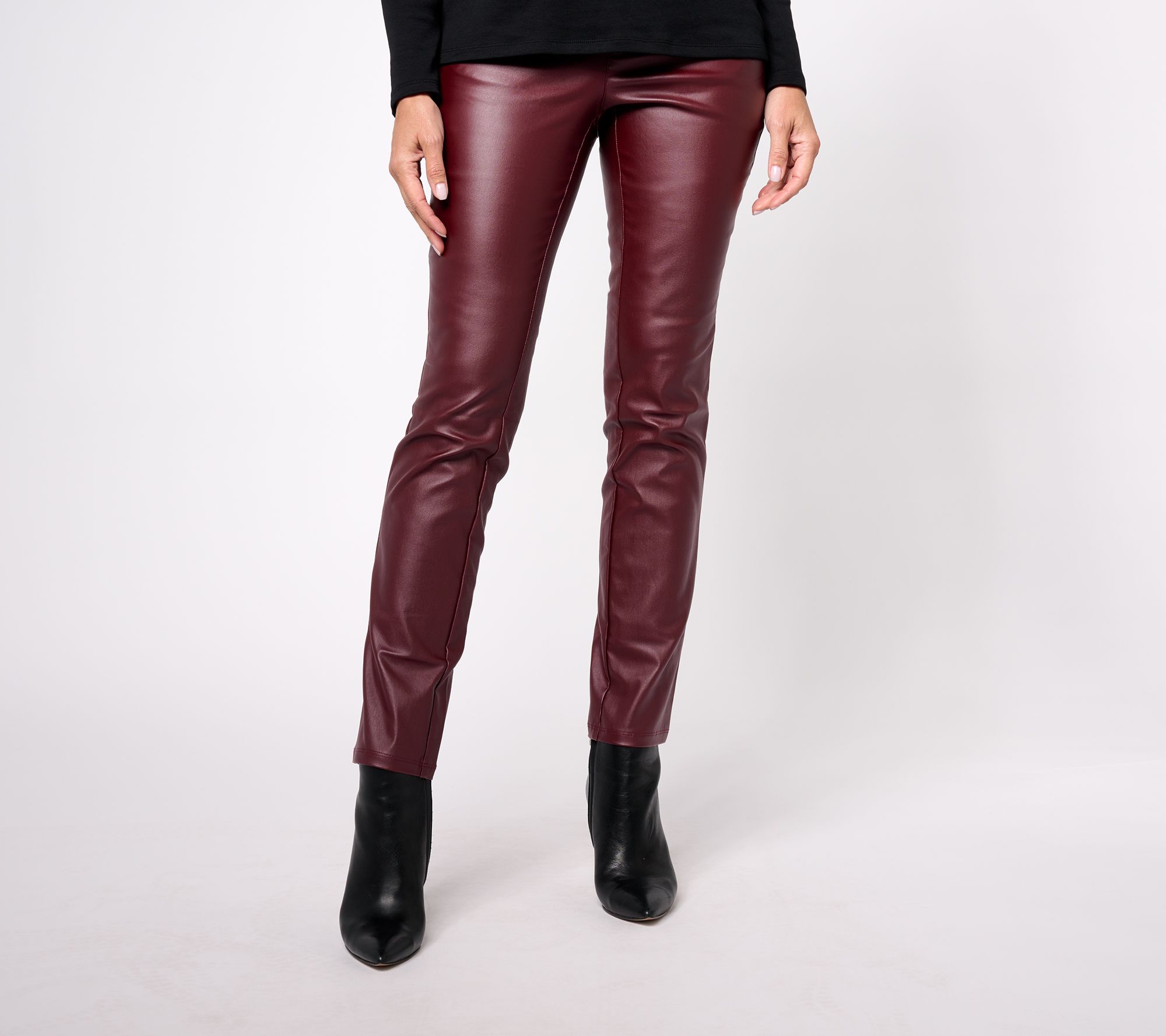 Jingle Belles by Kim Gravel Reg Rebellious Coated Twill Straight Pant