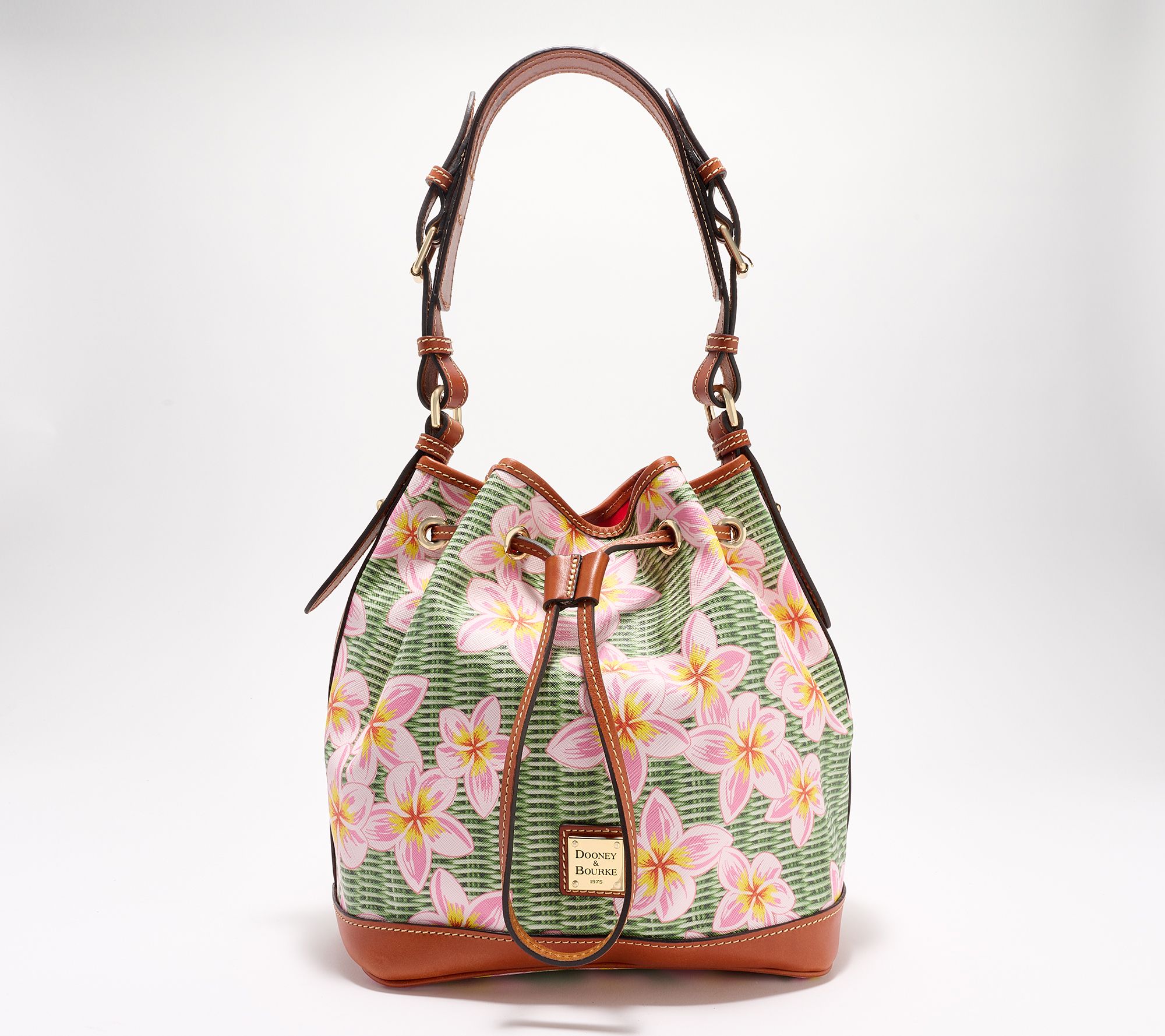 Dooney & Bourke Coated Cotton Plumeria Drawstring Bag