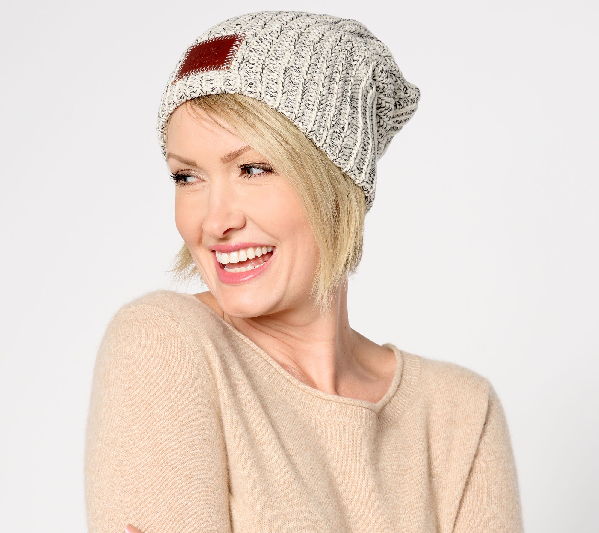 Love Your Melon Knit Beanie with Logo Patch