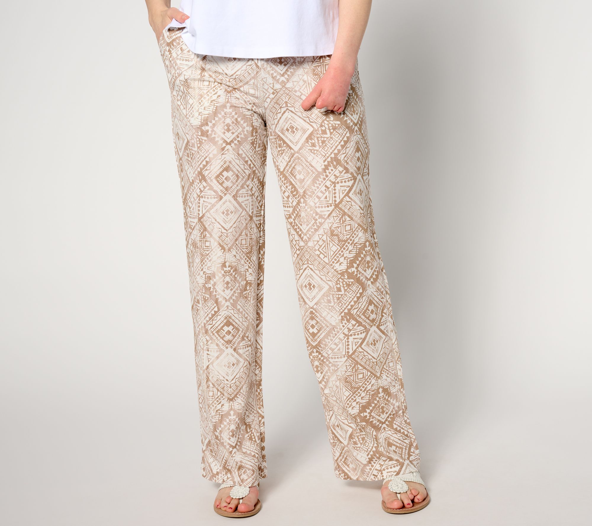 Belle Beach by Kim Gravel Petite Cabana Knit Tahiti Tile Beach Pant