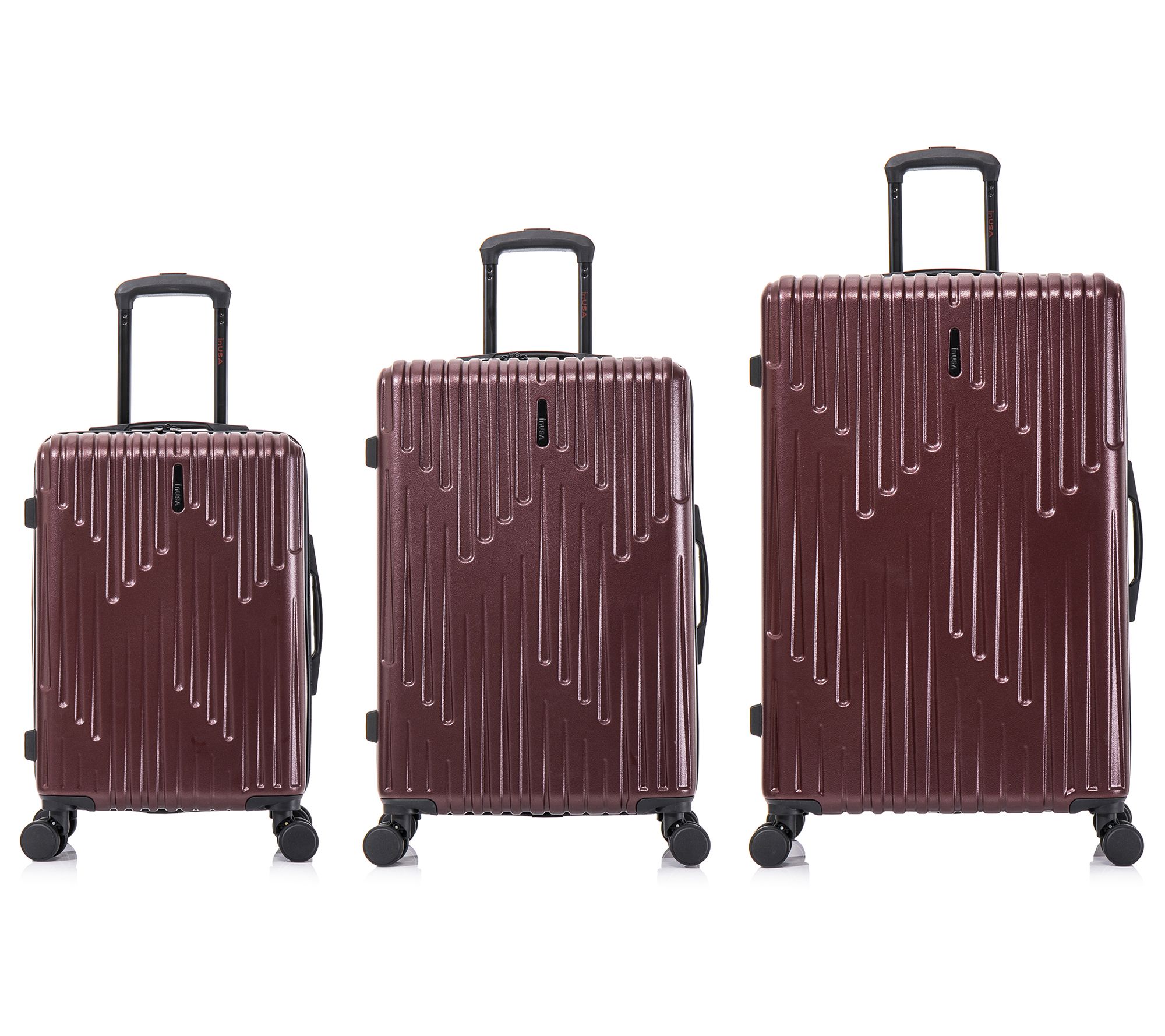 InUSA Drip Lightweight Hardside Spinner 3-Piece Luggage Set