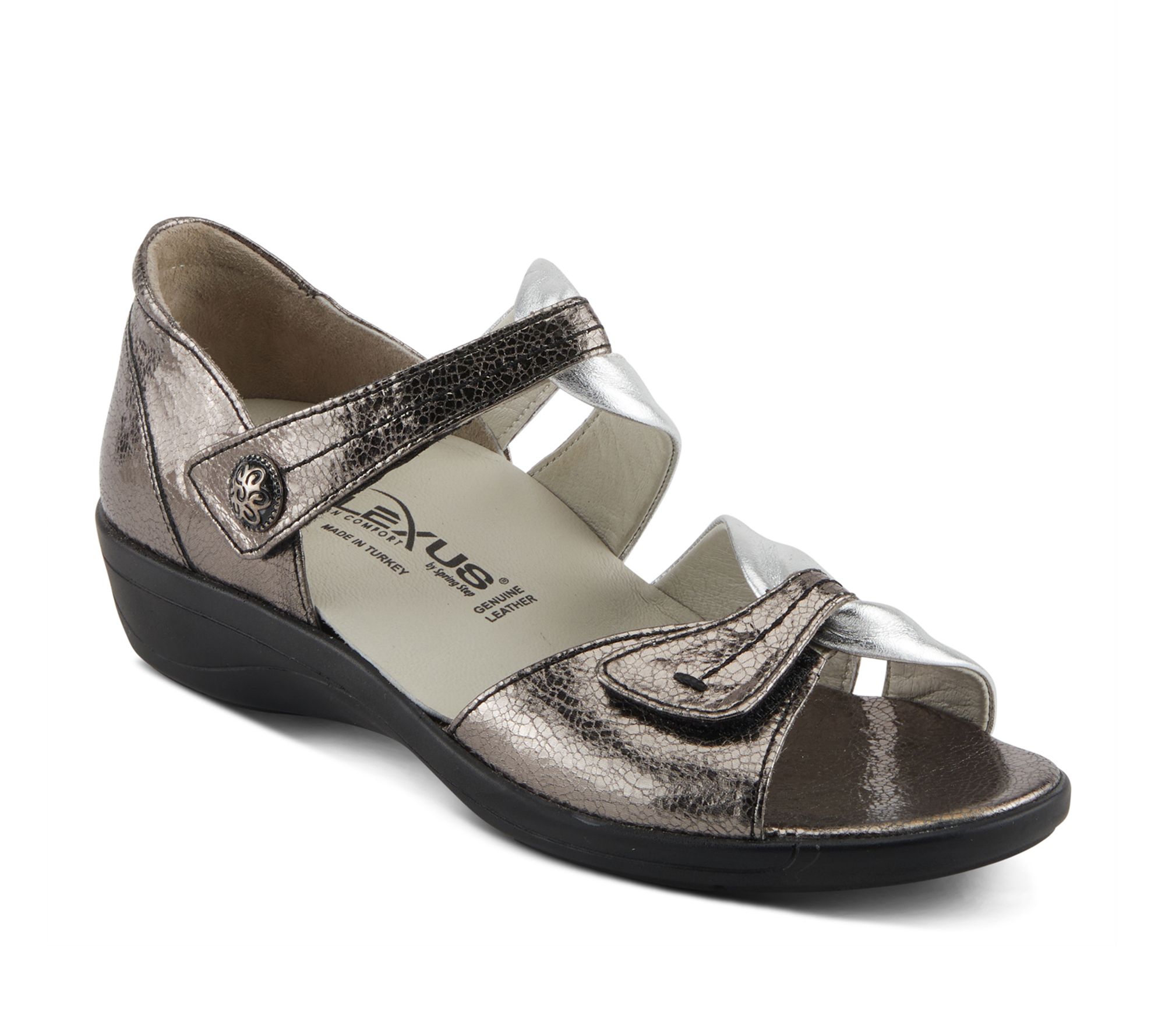 Flexus by Spring Step Leather Sandals - Gracelyn - QVC.com