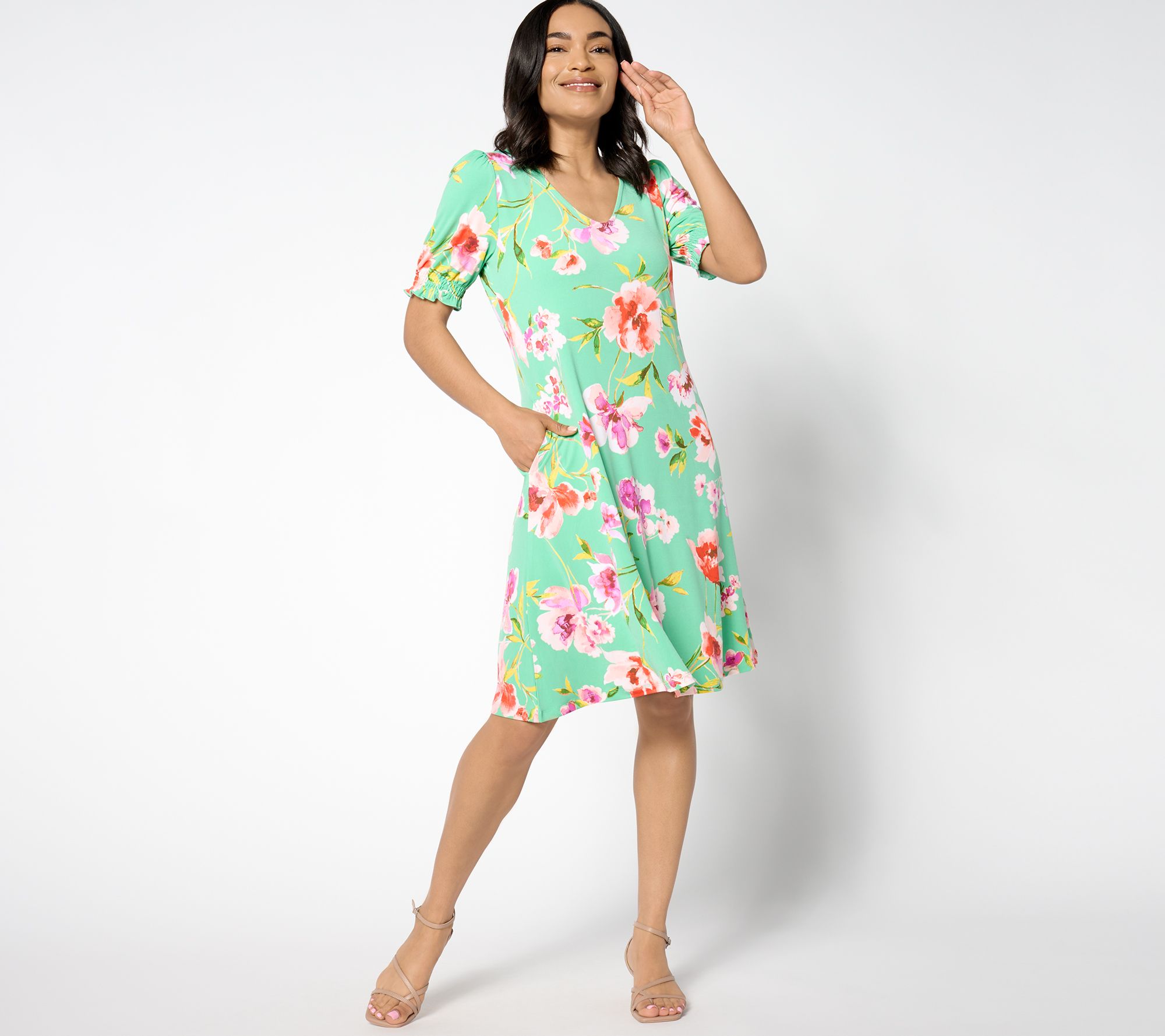 ruffle sleeve knit dress Ruffle Sleeve Heavy Knit Dress Chartreuse main image 0