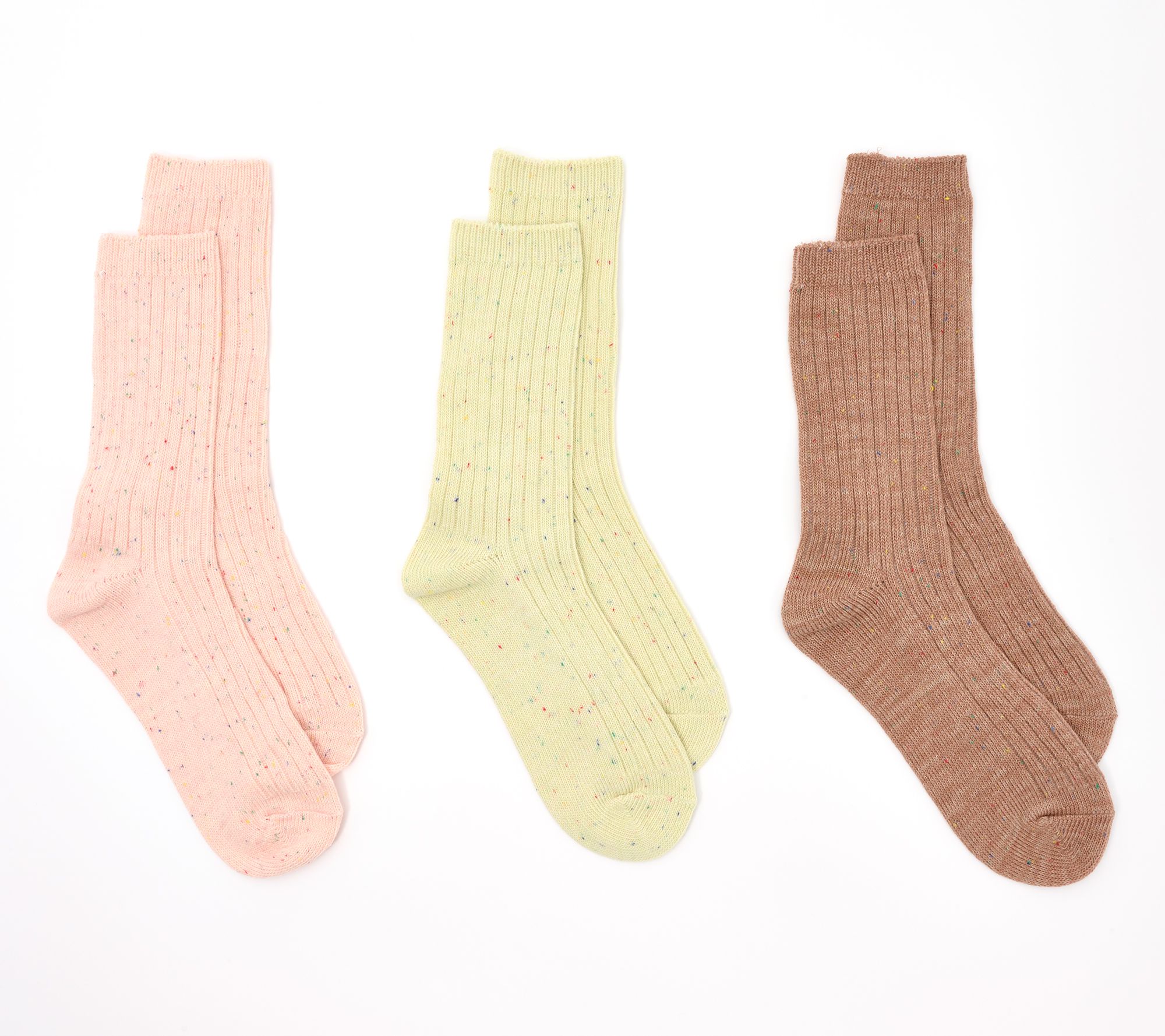 Complliments 3 Pack of Everyday Wide Rib Boot Socks