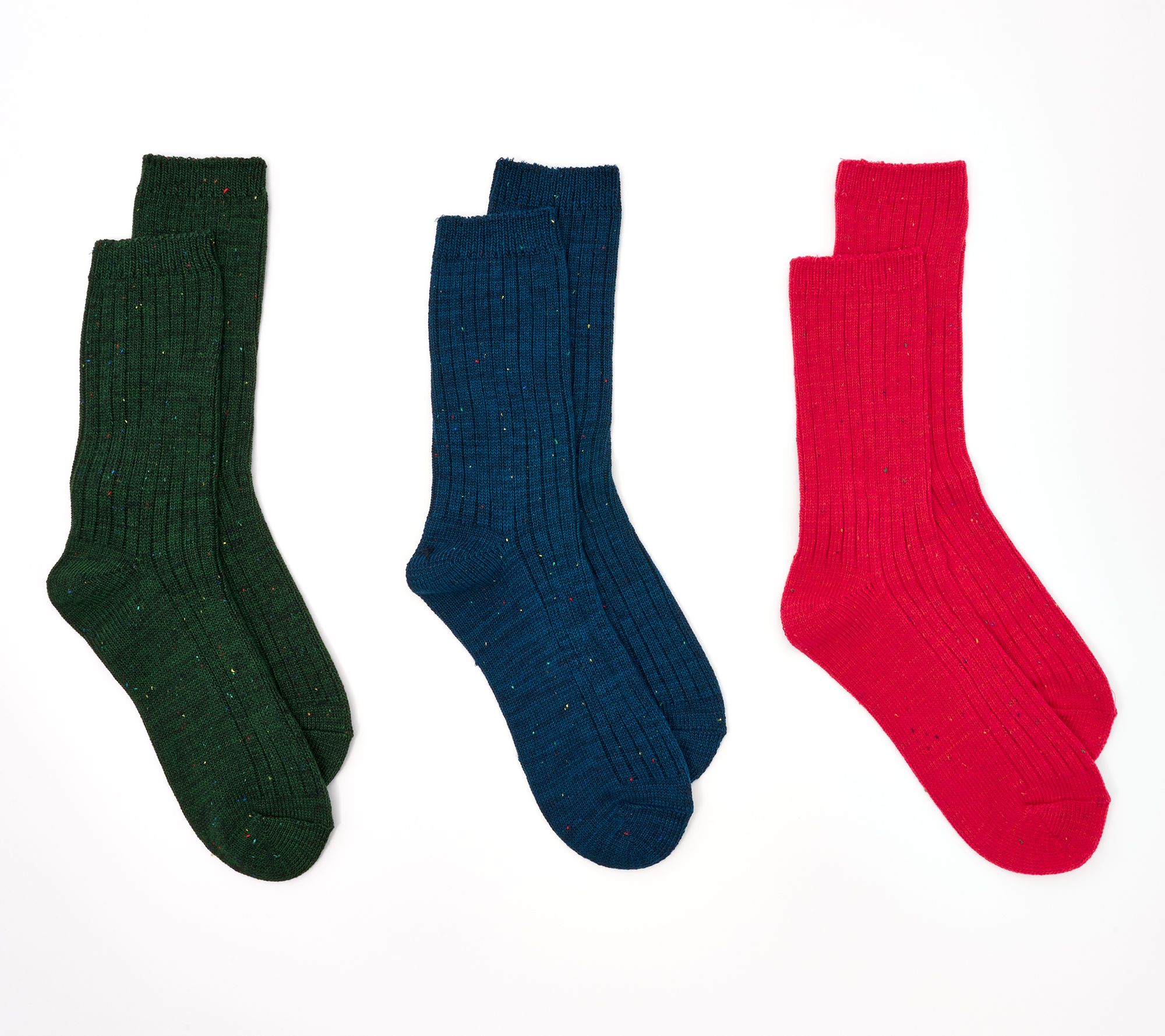 Complliments 3 Pack of Everyday Wide Rib Boot Socks