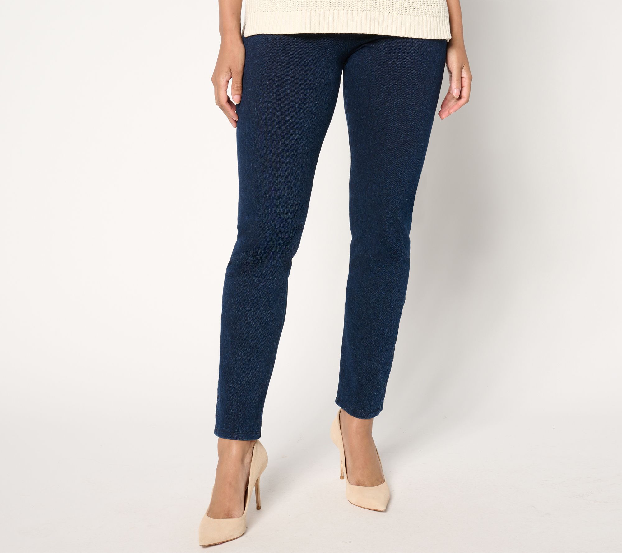 Women with Control Tummy Control Prime Stretch Denim Petite Pants
