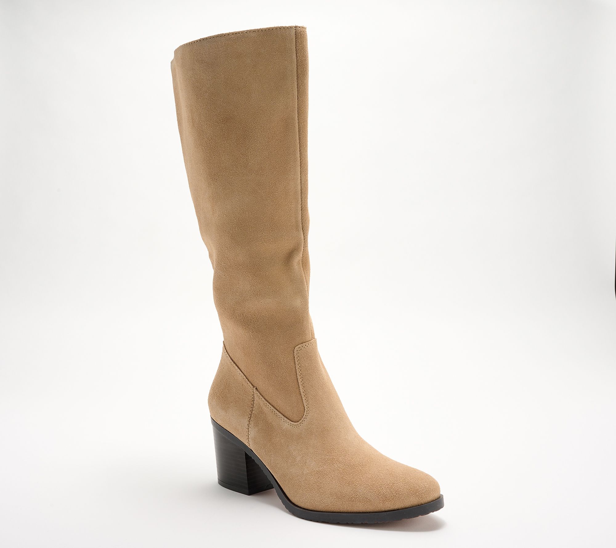 Wide shops calf tall suede boots