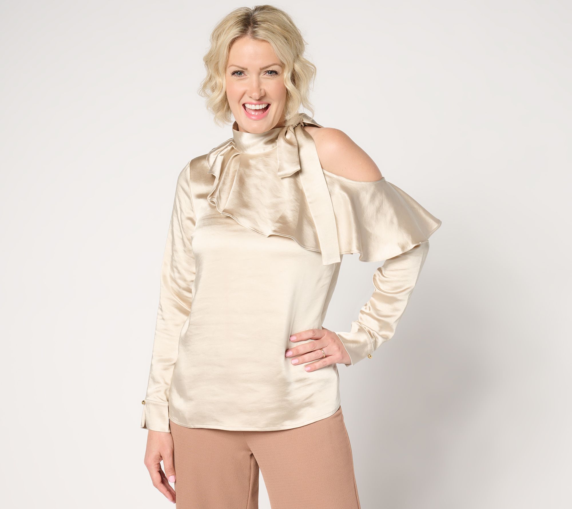 Fierce by Mally Alexis Ruffle Off Shoulder Blouse