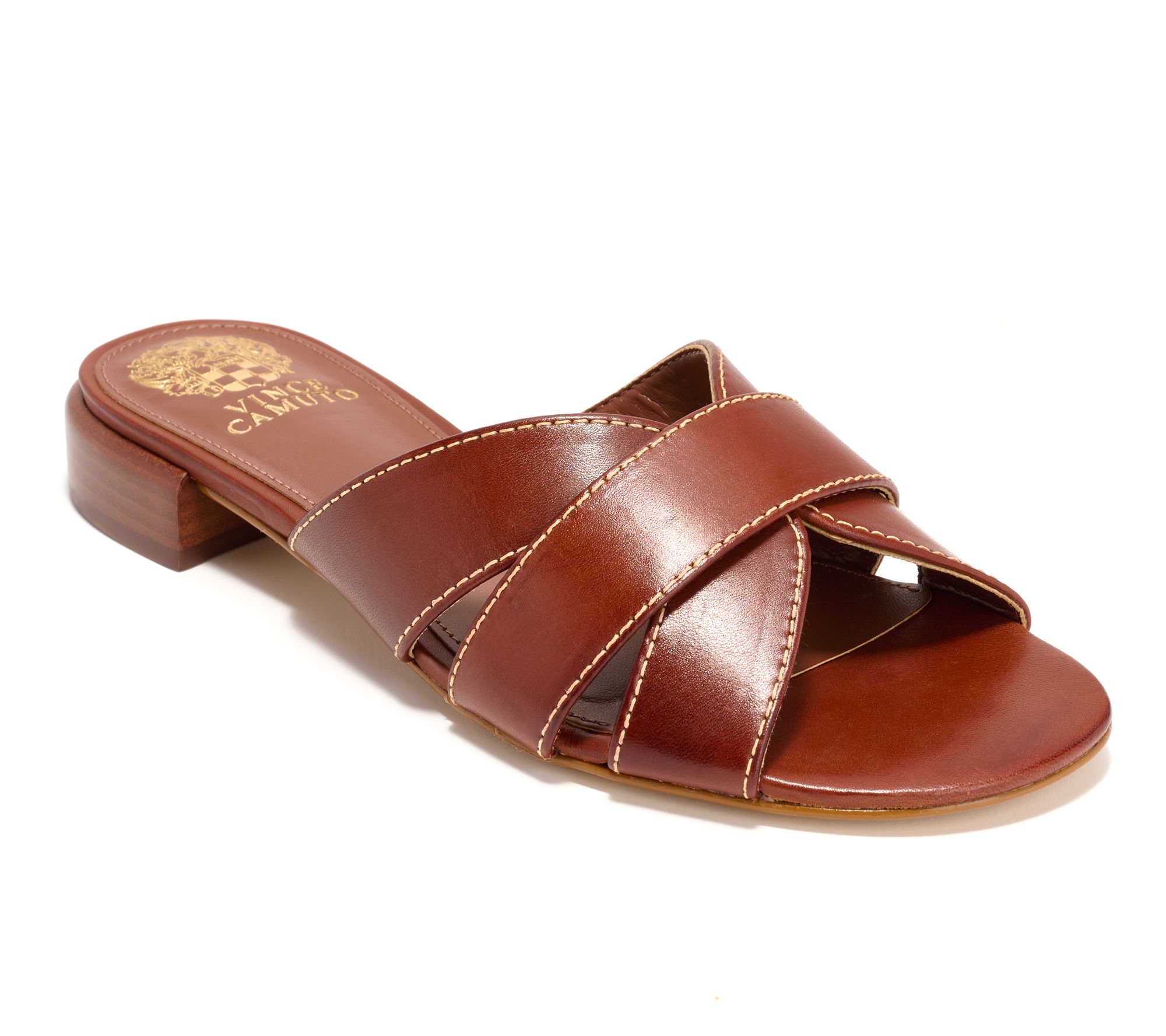 "As Is" Vince Camuto Leather Slide Sandals- Maydree