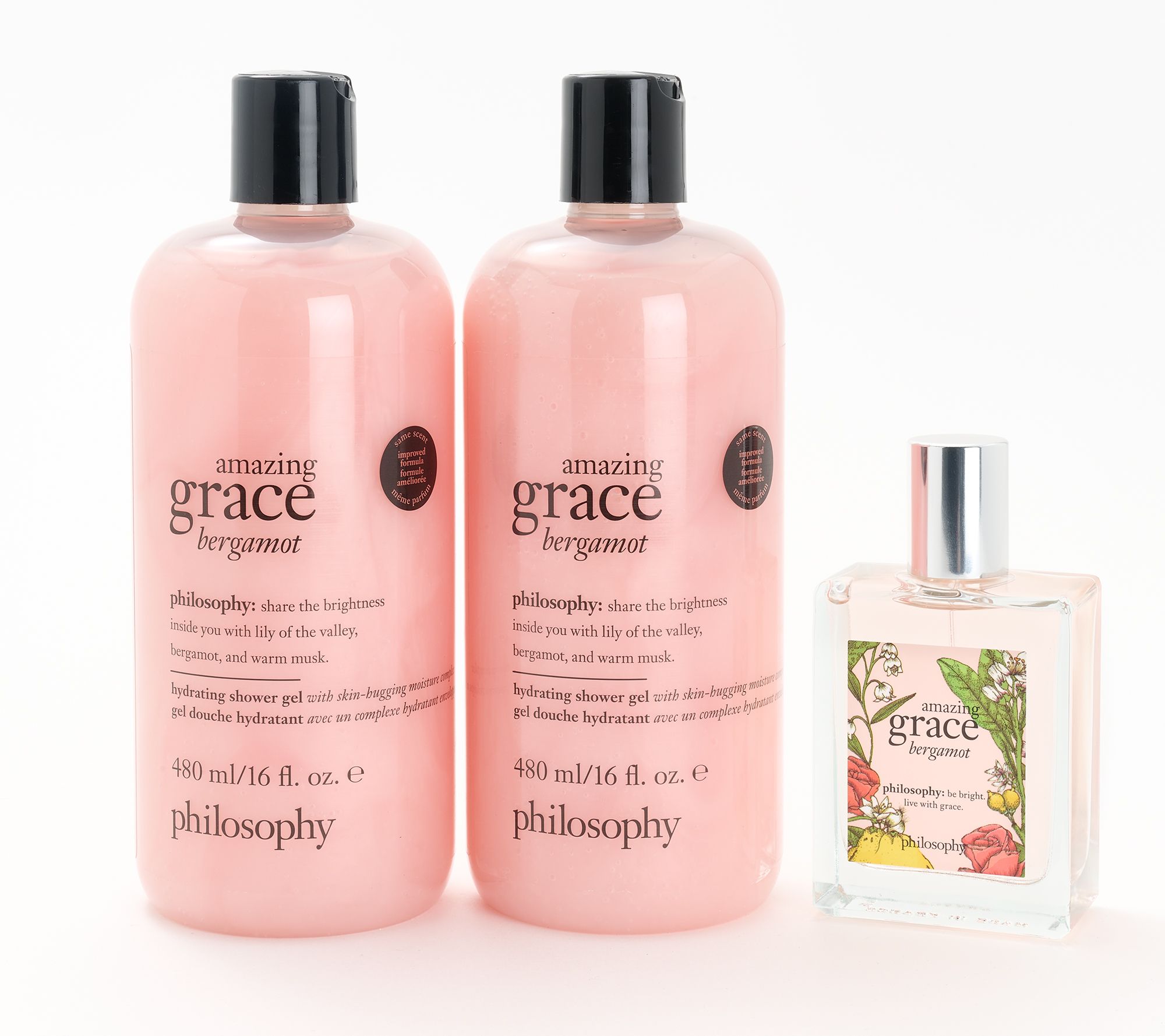  philosophy grace all the way shower gel & fragrance 3pc set