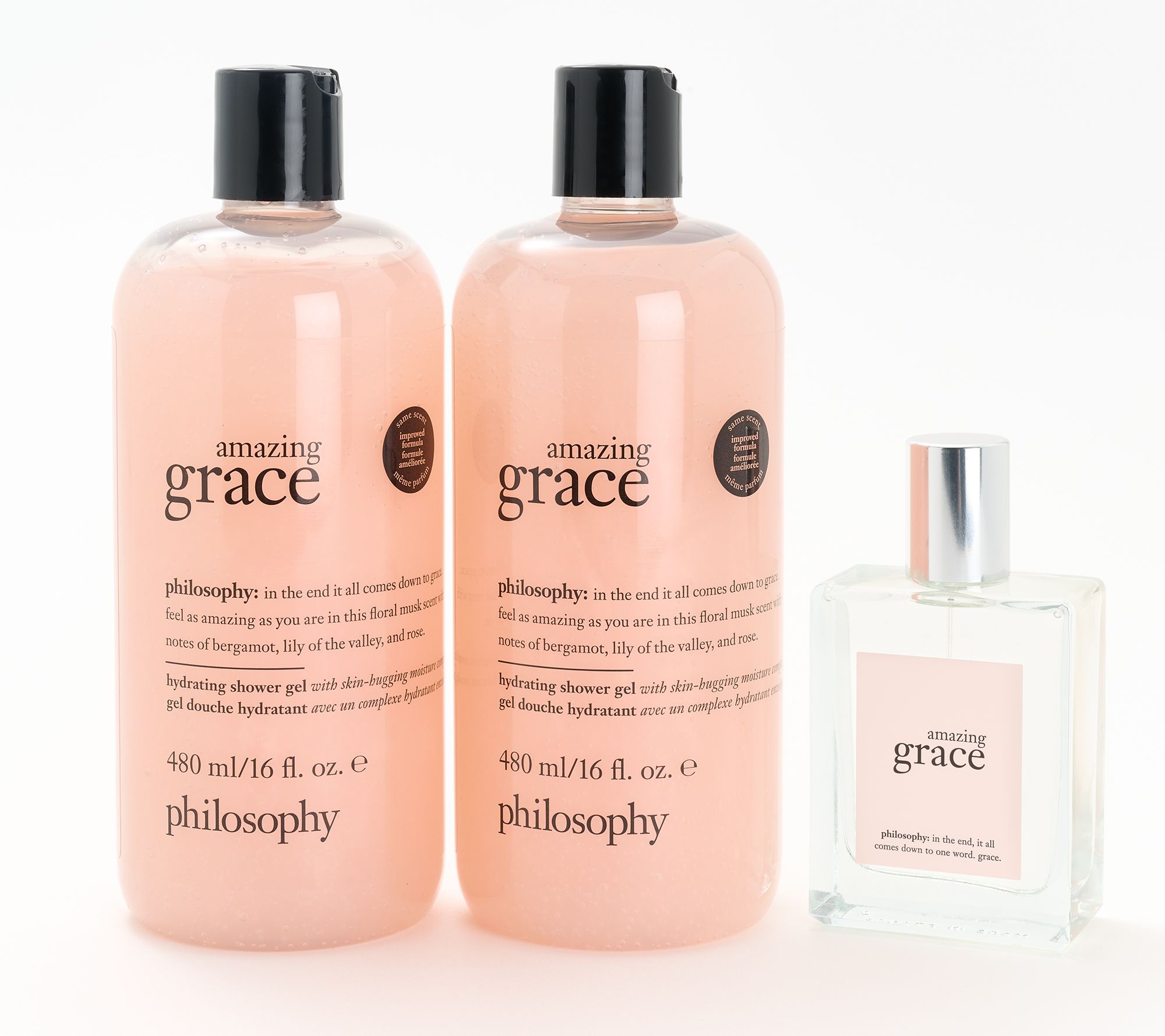 philosophy grace all the way shower gel & fragrance 3pc set