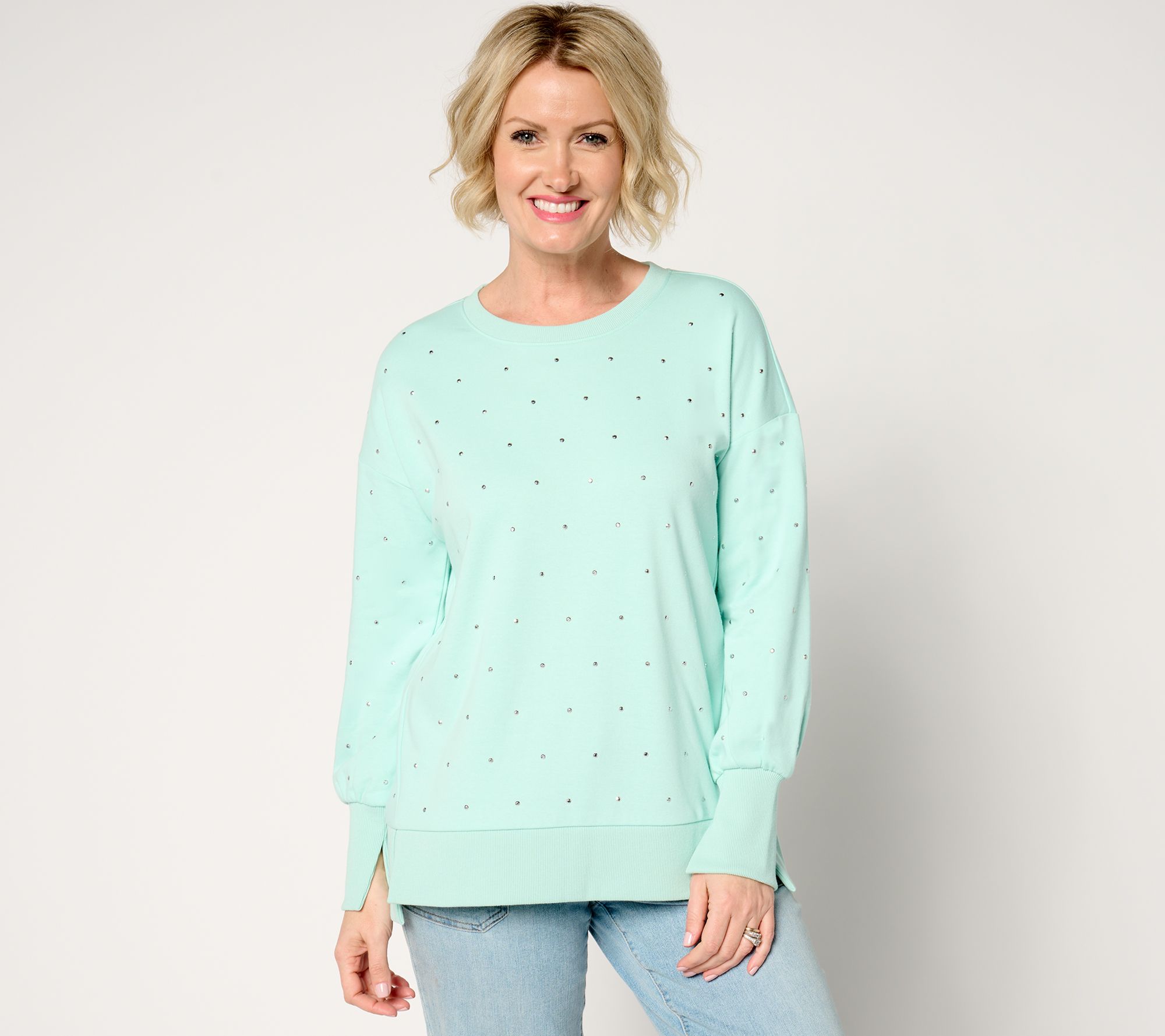 Belle by Kim Gravel EmBelleished Everyday Shine Sweatshirt