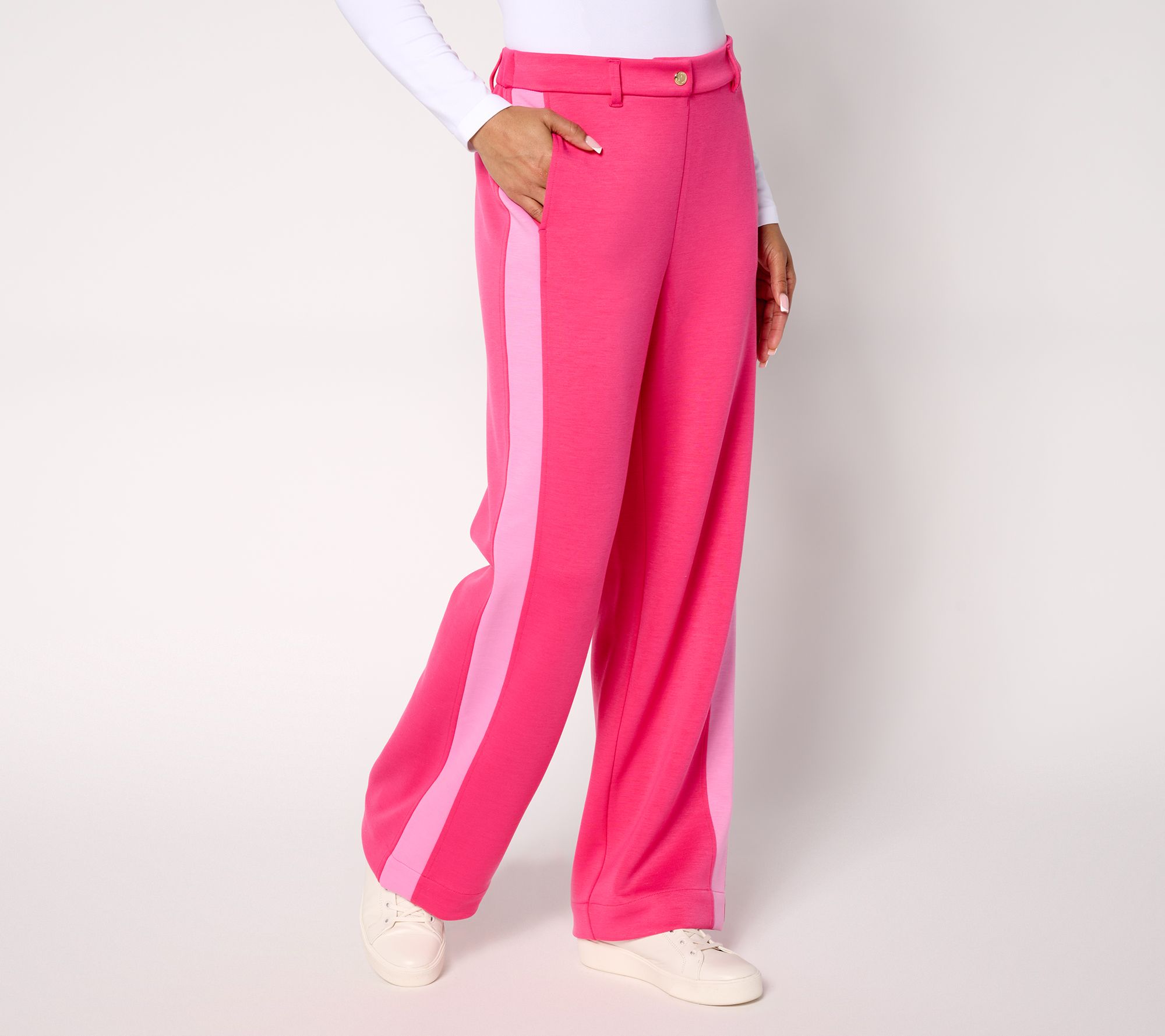 Isaac Mizrahi Live! Petite Clubhouse Scuba Knit Pants