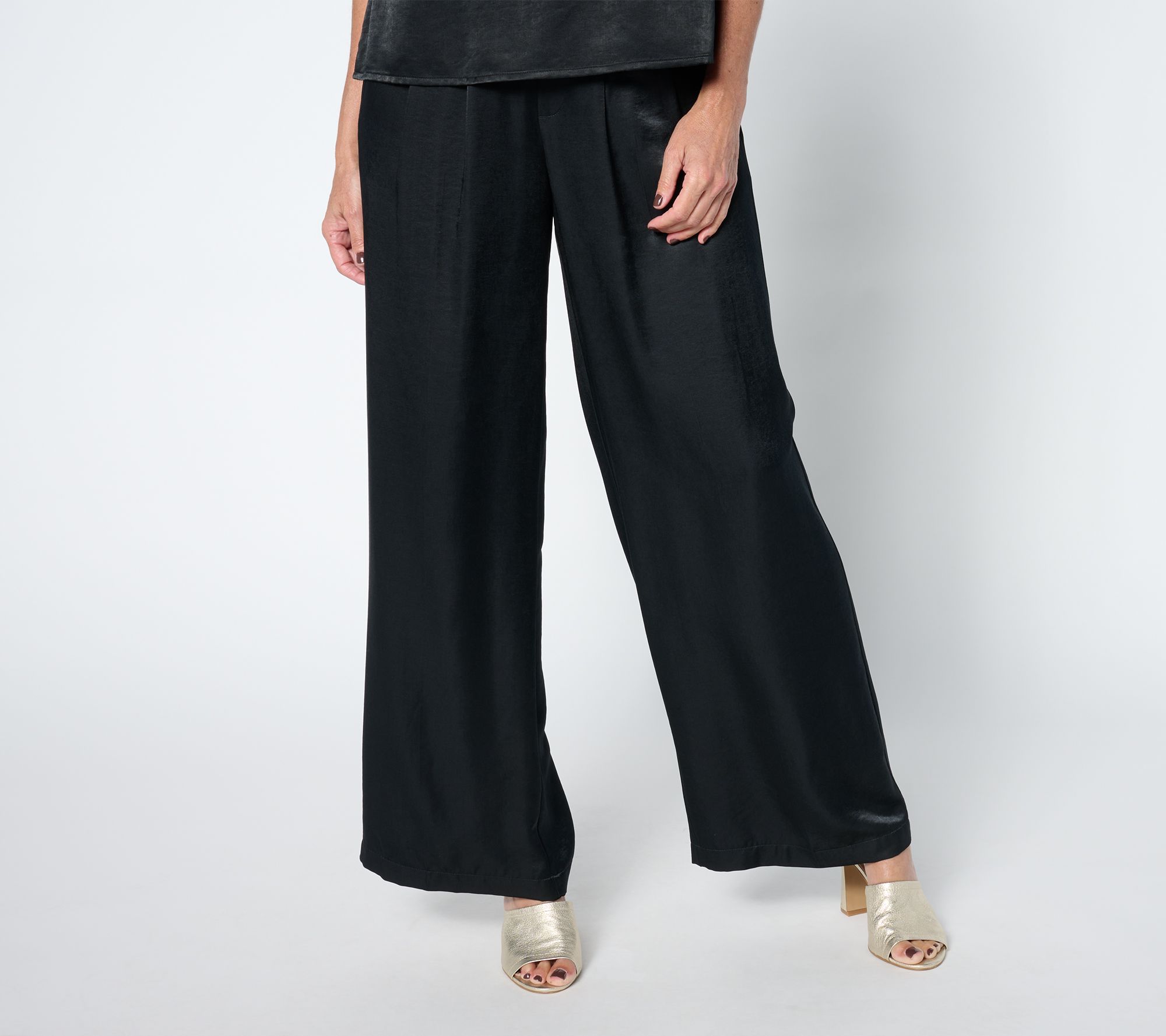 "As Is" Me by Jennie Garth Petite Pebble Satin Pant